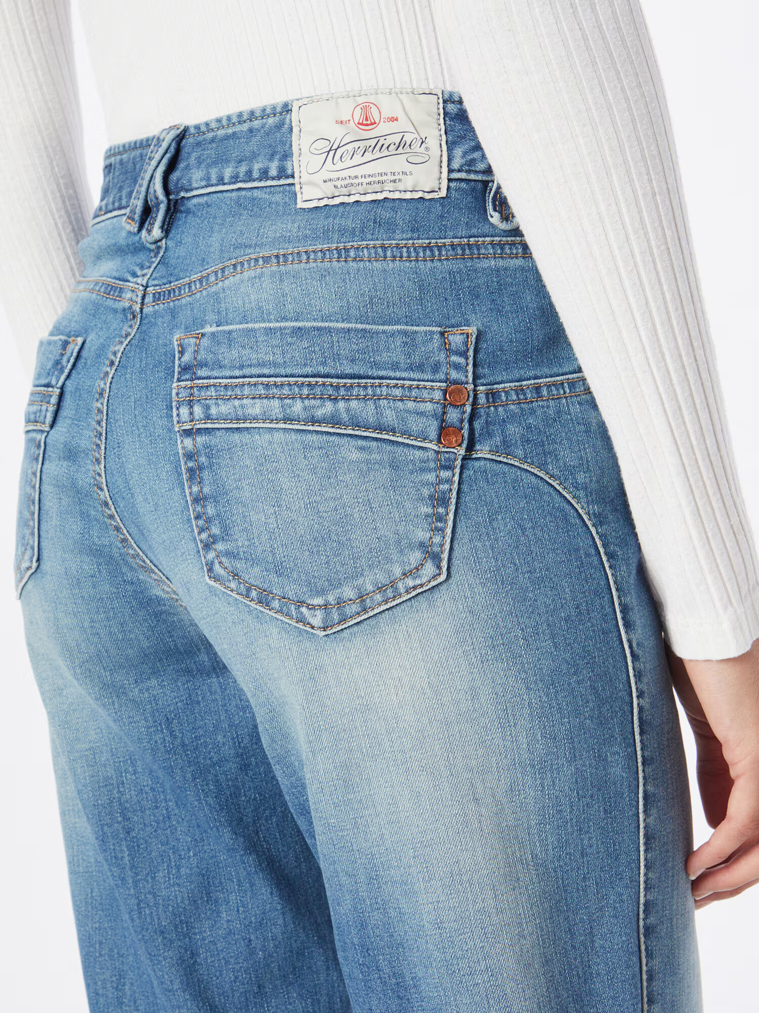 Herrlicher Jeans albastru fumuriu - Pled.ro