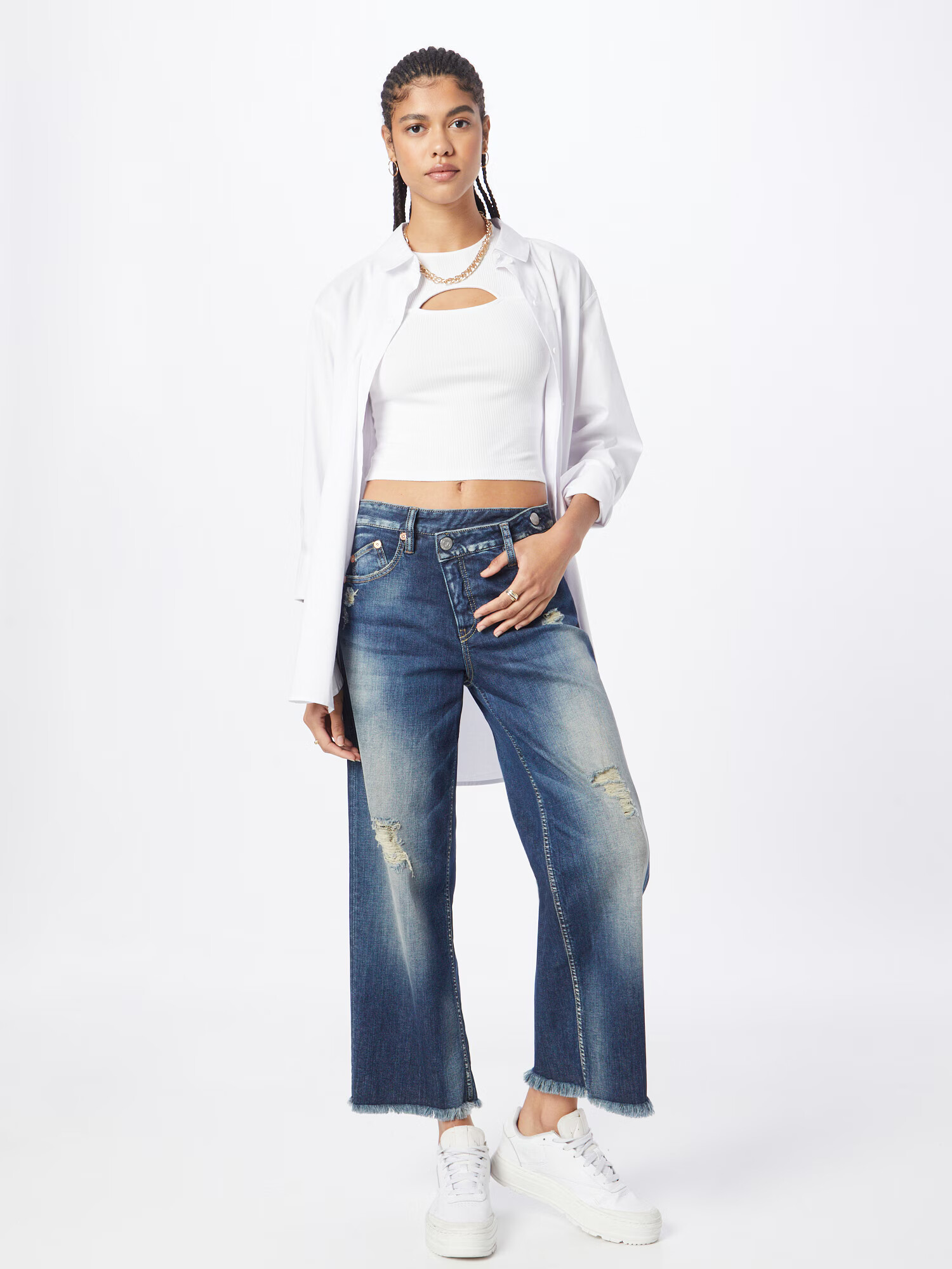 Herrlicher Jeans 'Mäze Sailor' albastru denim - Pled.ro