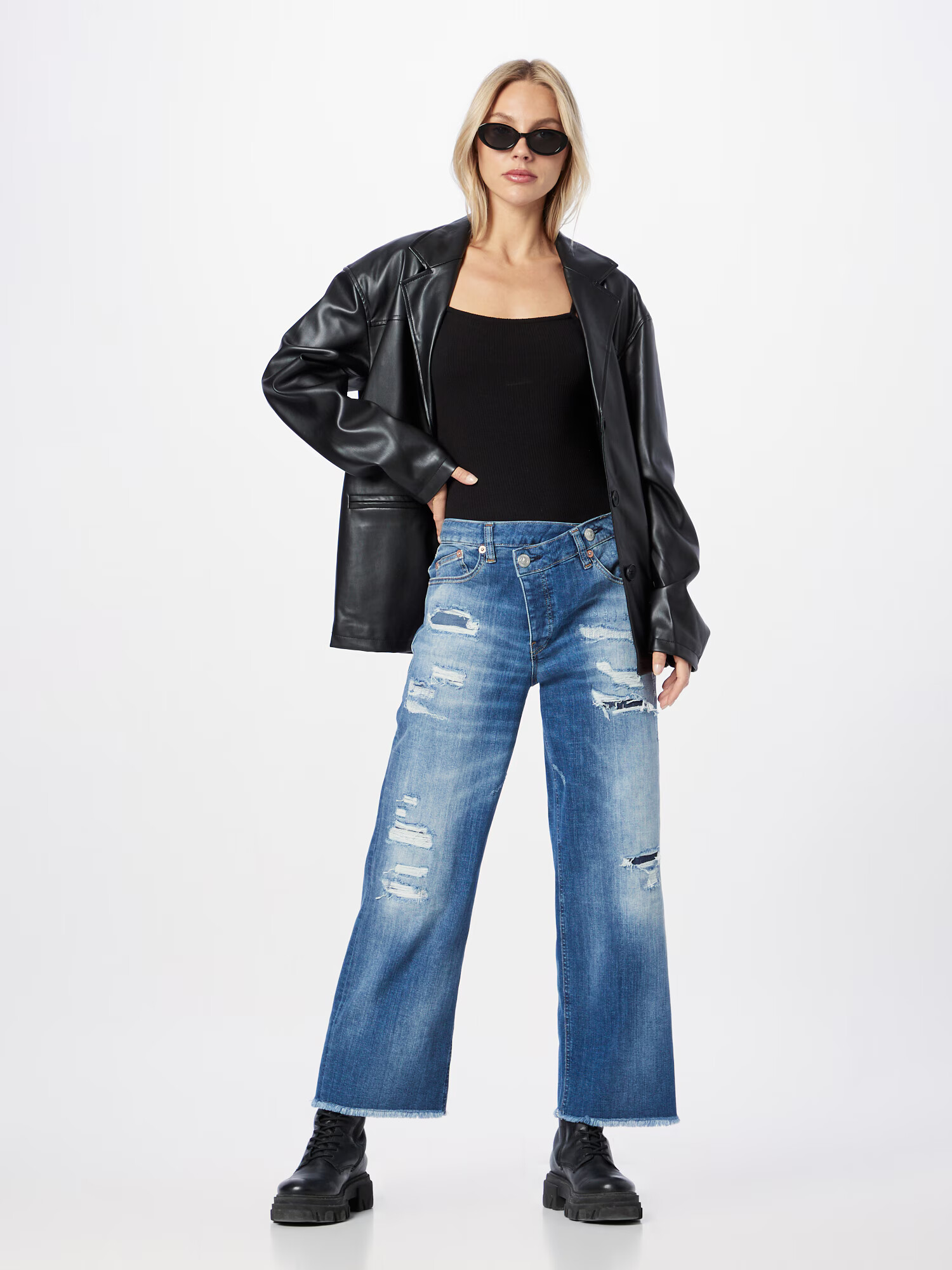 Herrlicher Jeans 'Mäze Sailor' albastru denim - Pled.ro