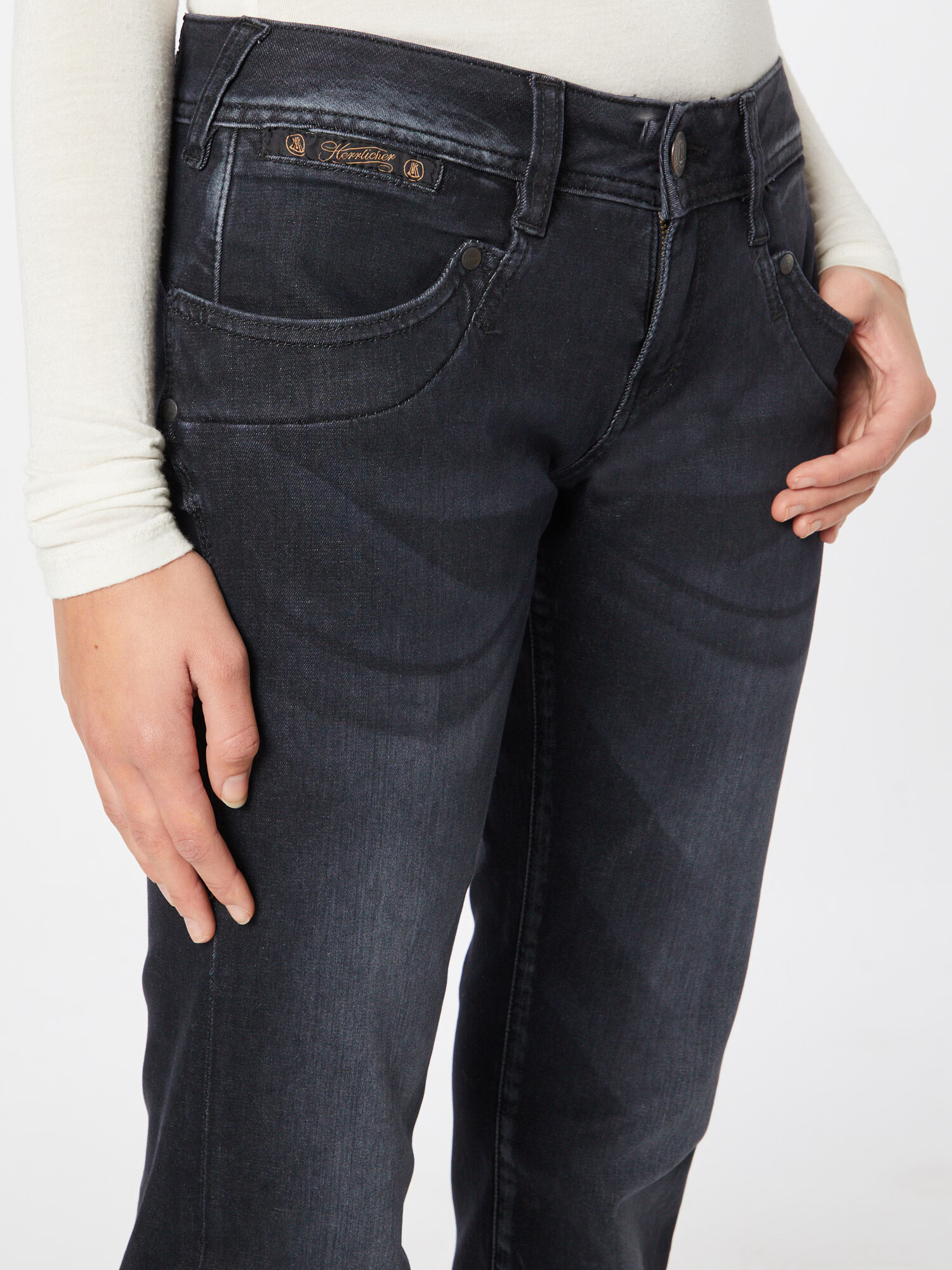 Herrlicher Jeans negru denim - Pled.ro