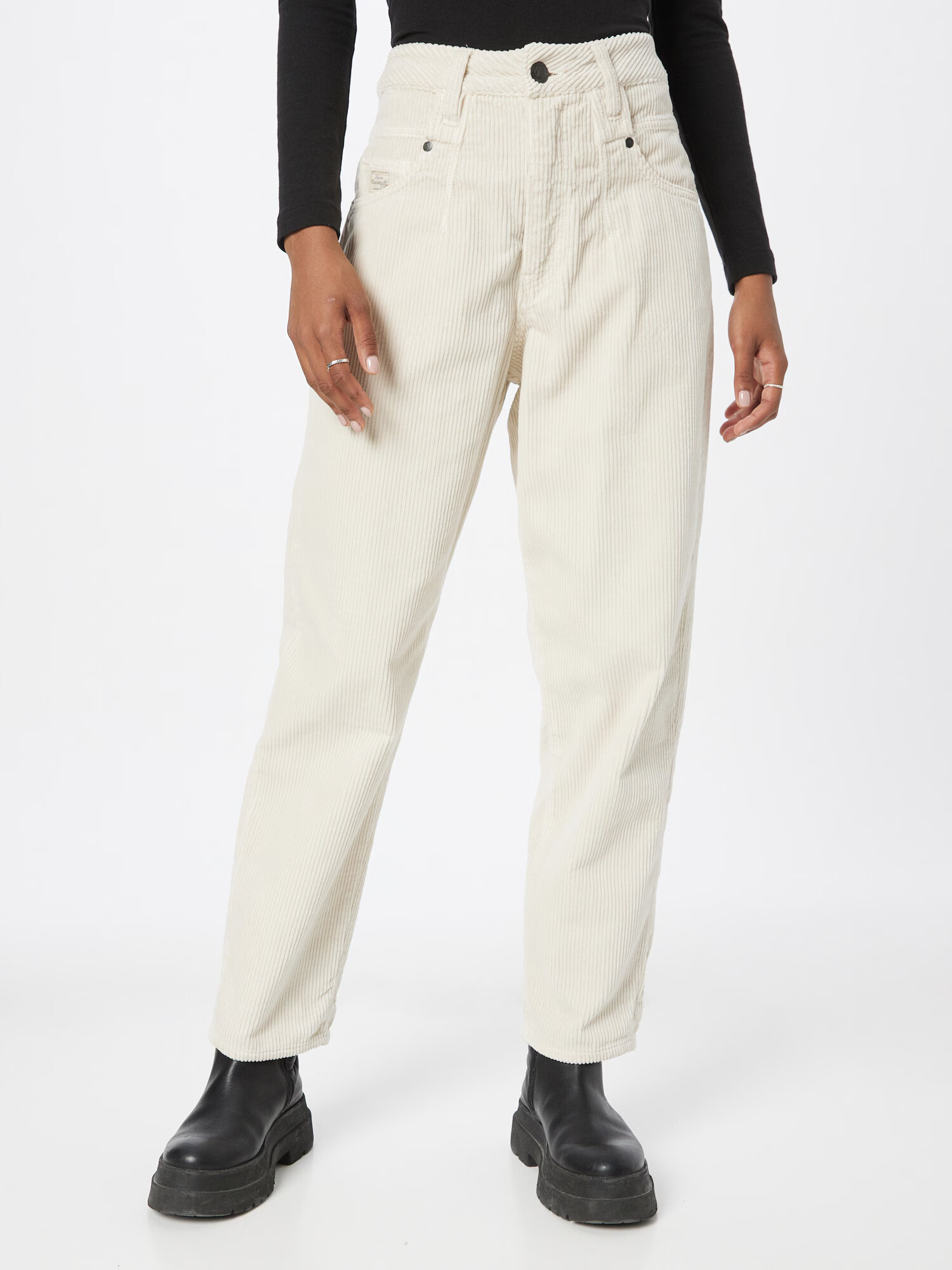 Herrlicher Pantaloni 'Brooke' alb murdar - Pled.ro