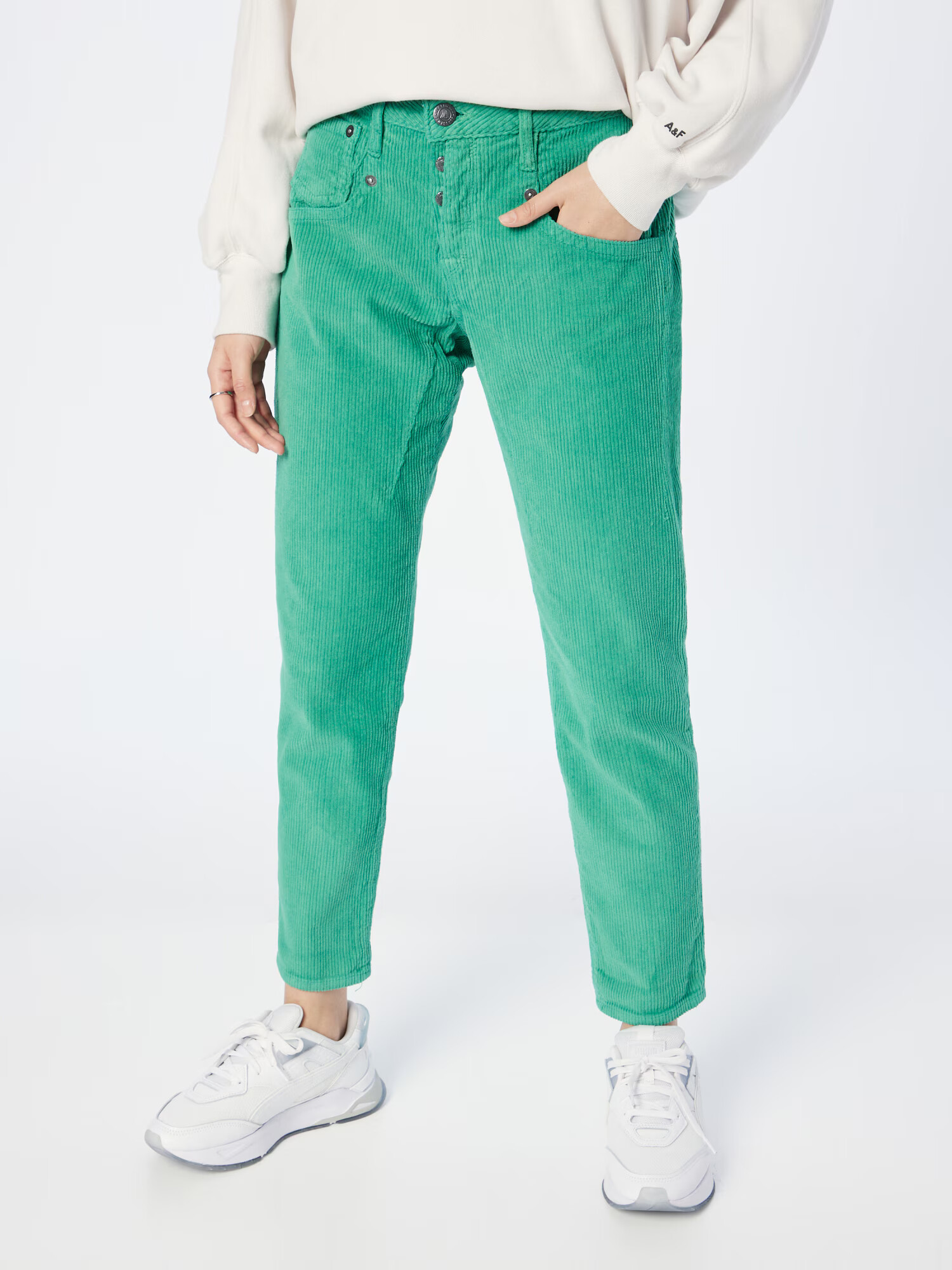 Herrlicher Pantaloni 'Shyra' verde jad - Pled.ro