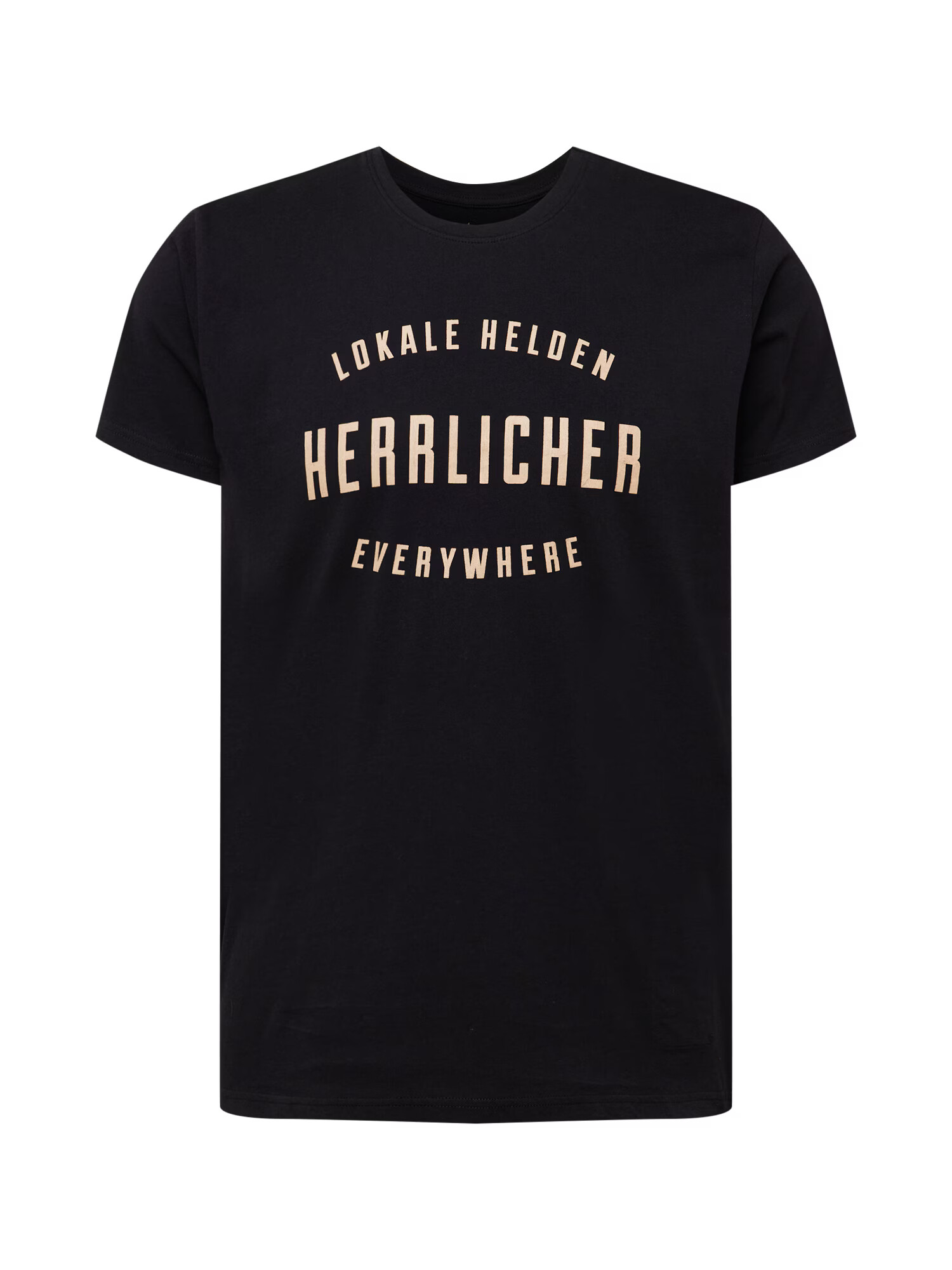 Herrlicher Tricou bej / negru - Pled.ro