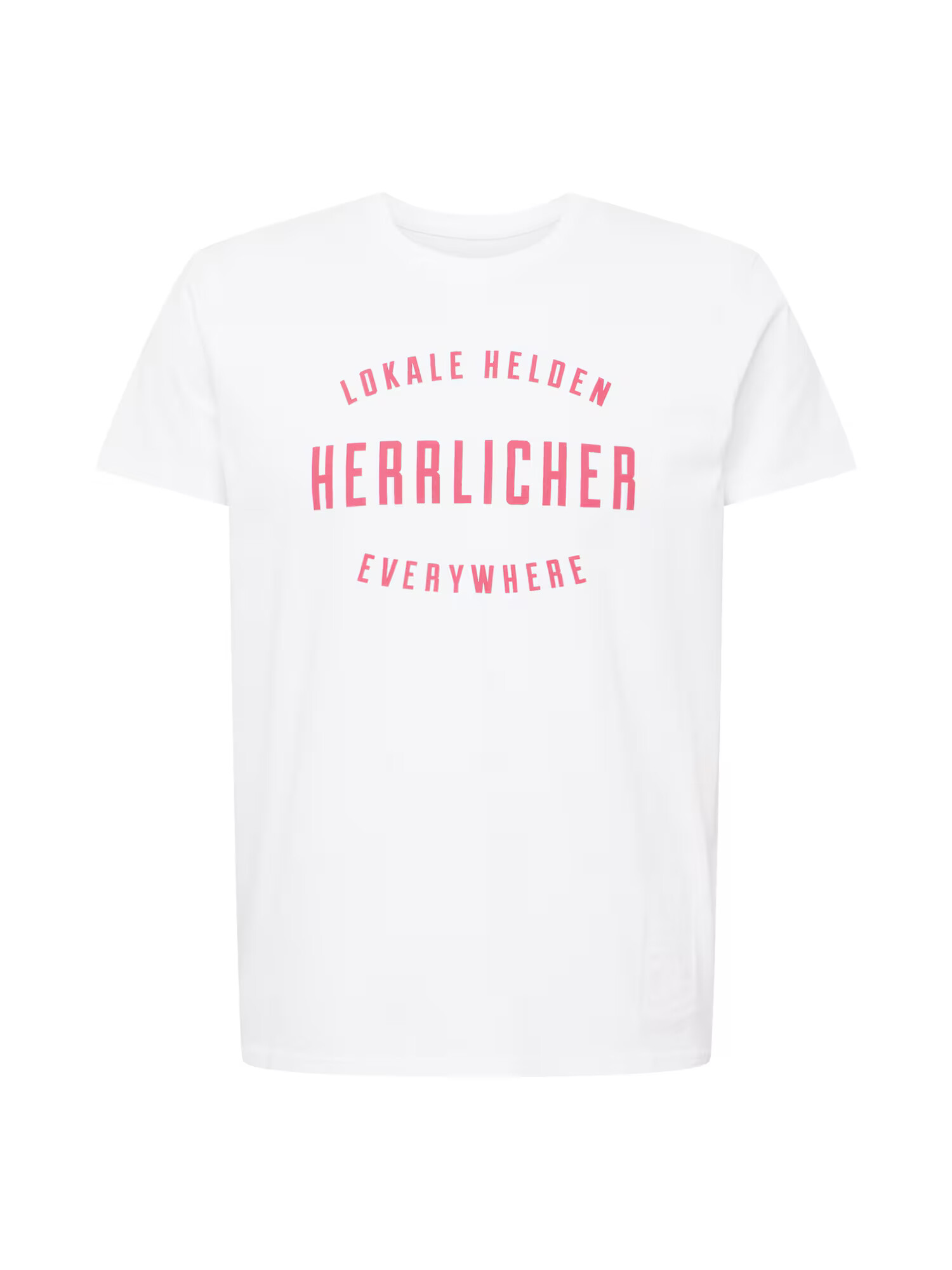 Herrlicher Tricou roșu cranberry / alb - Pled.ro