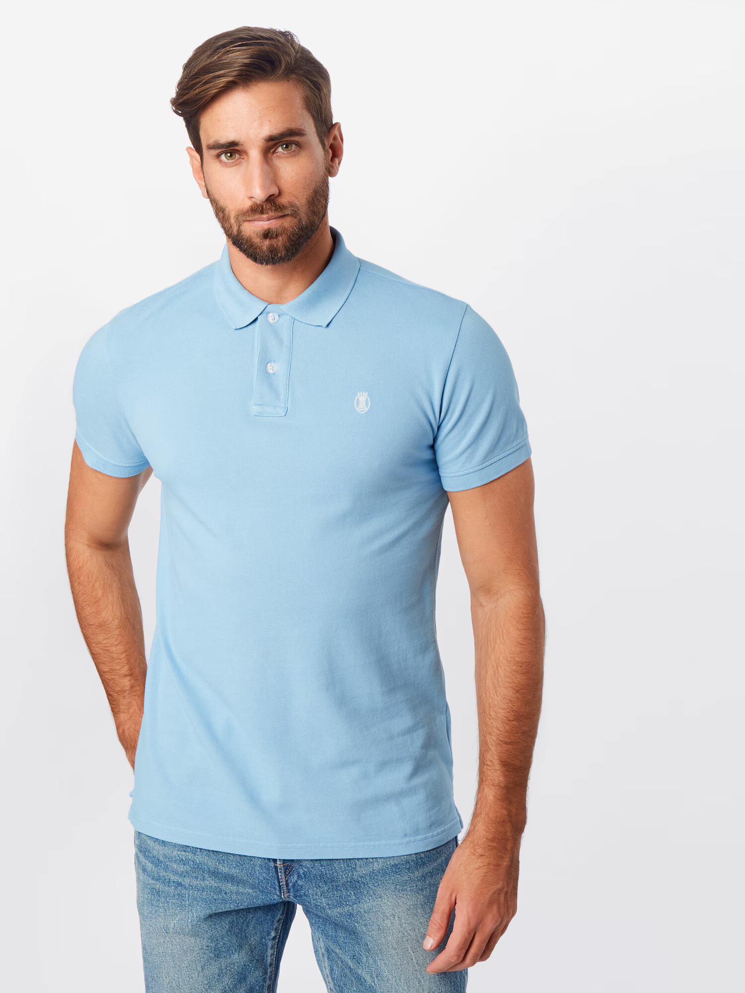 Herrlicher Tricou 'Score Polo Pique' albastru - Pled.ro