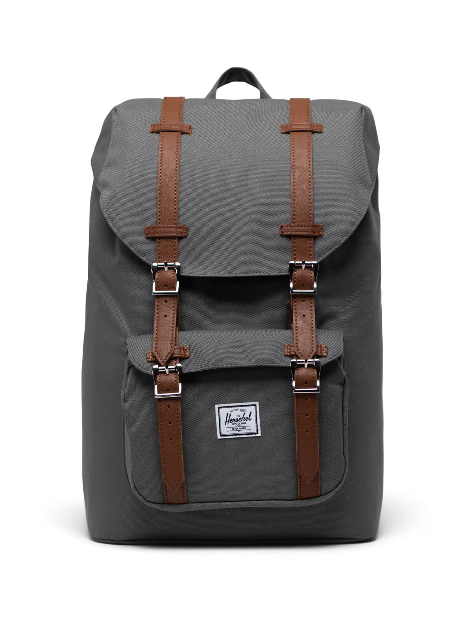 Herschel Rucsac 'Little America' maro / gri metalic / alb - Pled.ro