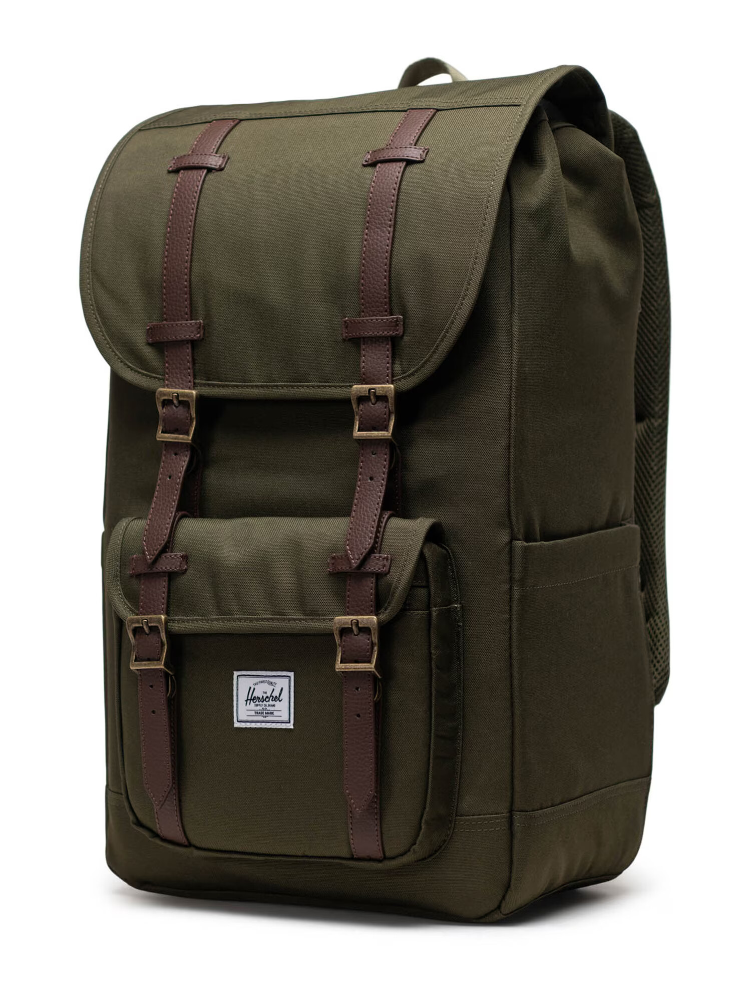 Herschel Rucsac 'Little America' maro / verde / alb - Pled.ro