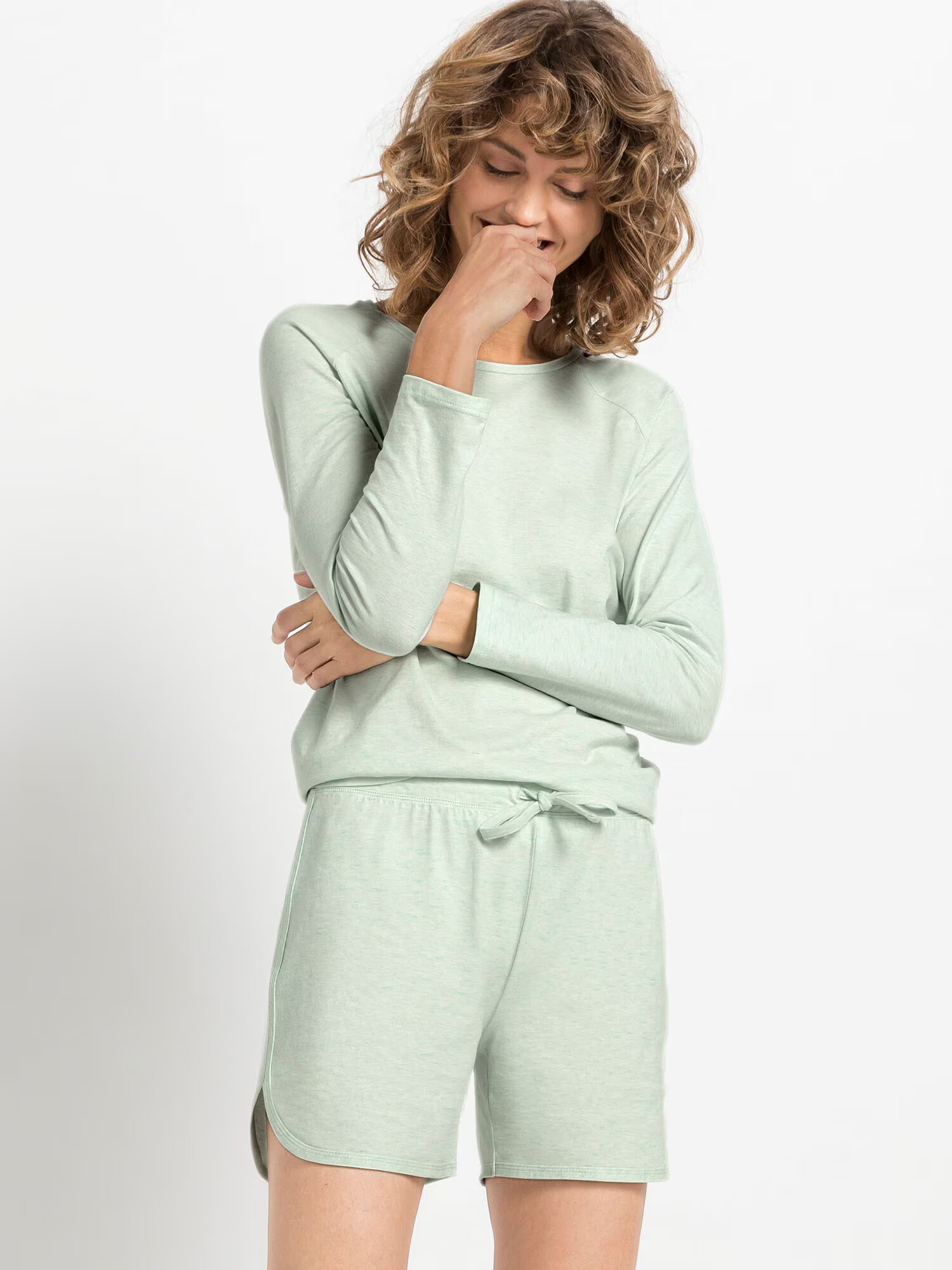 hessnatur Pantaloni de pijama albastru - Pled.ro