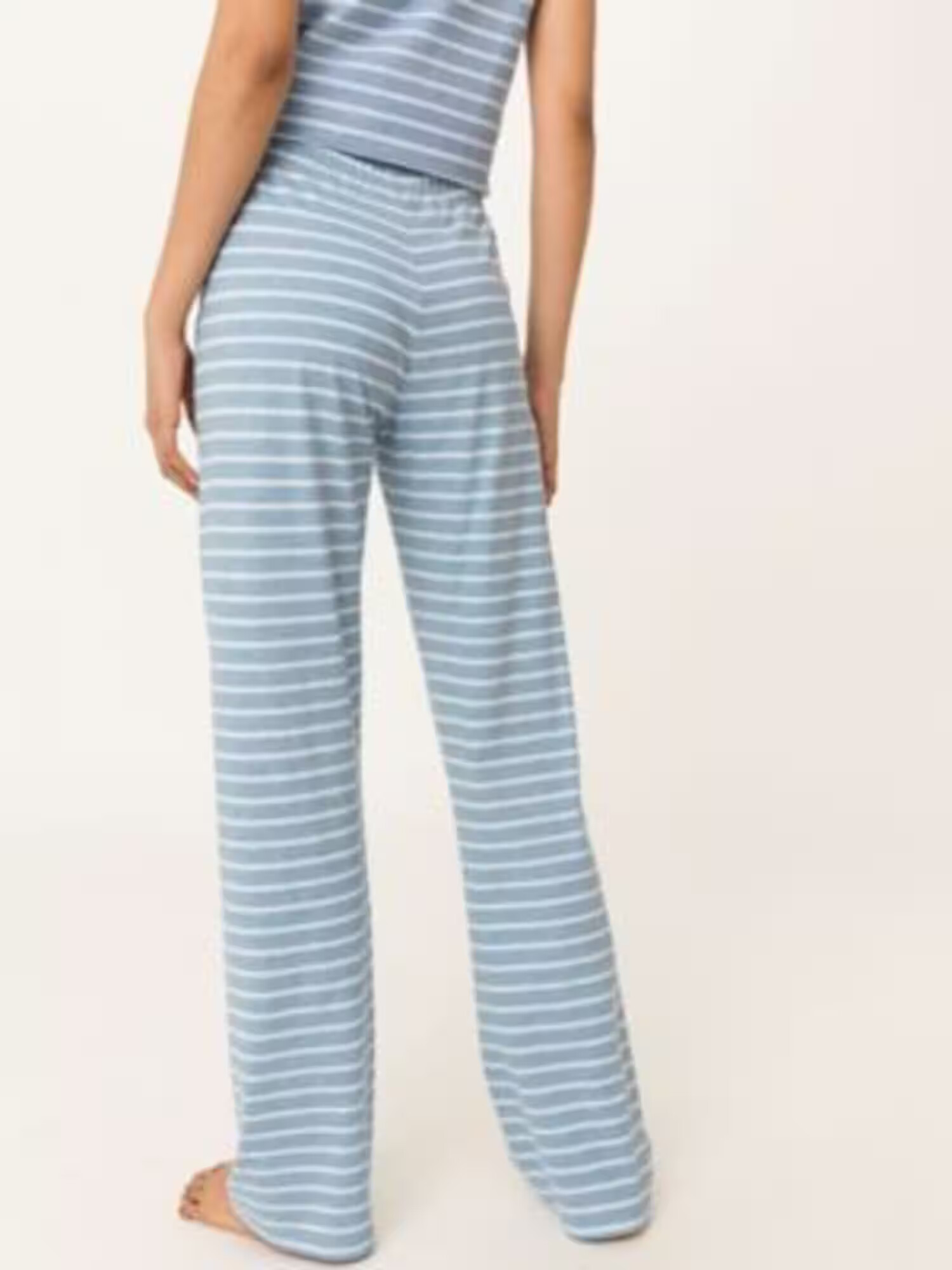 hessnatur Pantaloni de pijama albastru / alb - Pled.ro