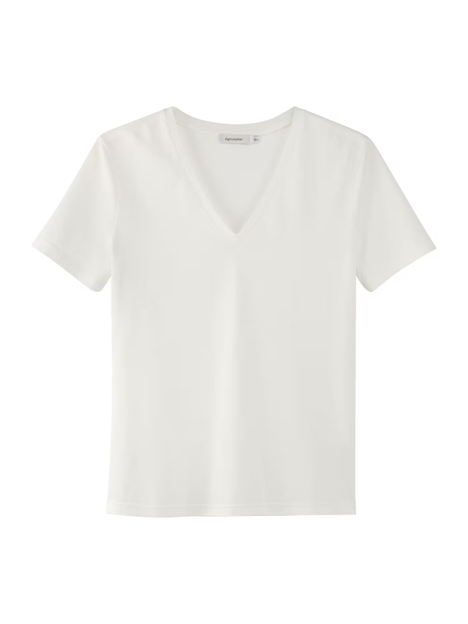 hessnatur Tricou alb natural - Pled.ro