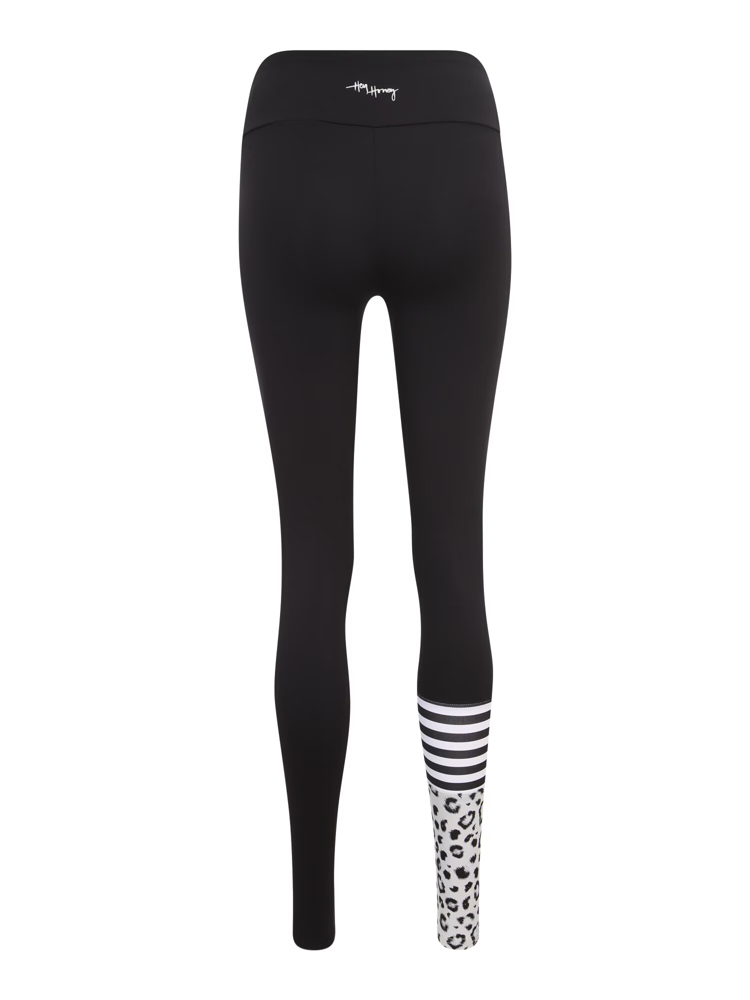 Hey Honey Pantaloni sport gri / negru / alb - Pled.ro