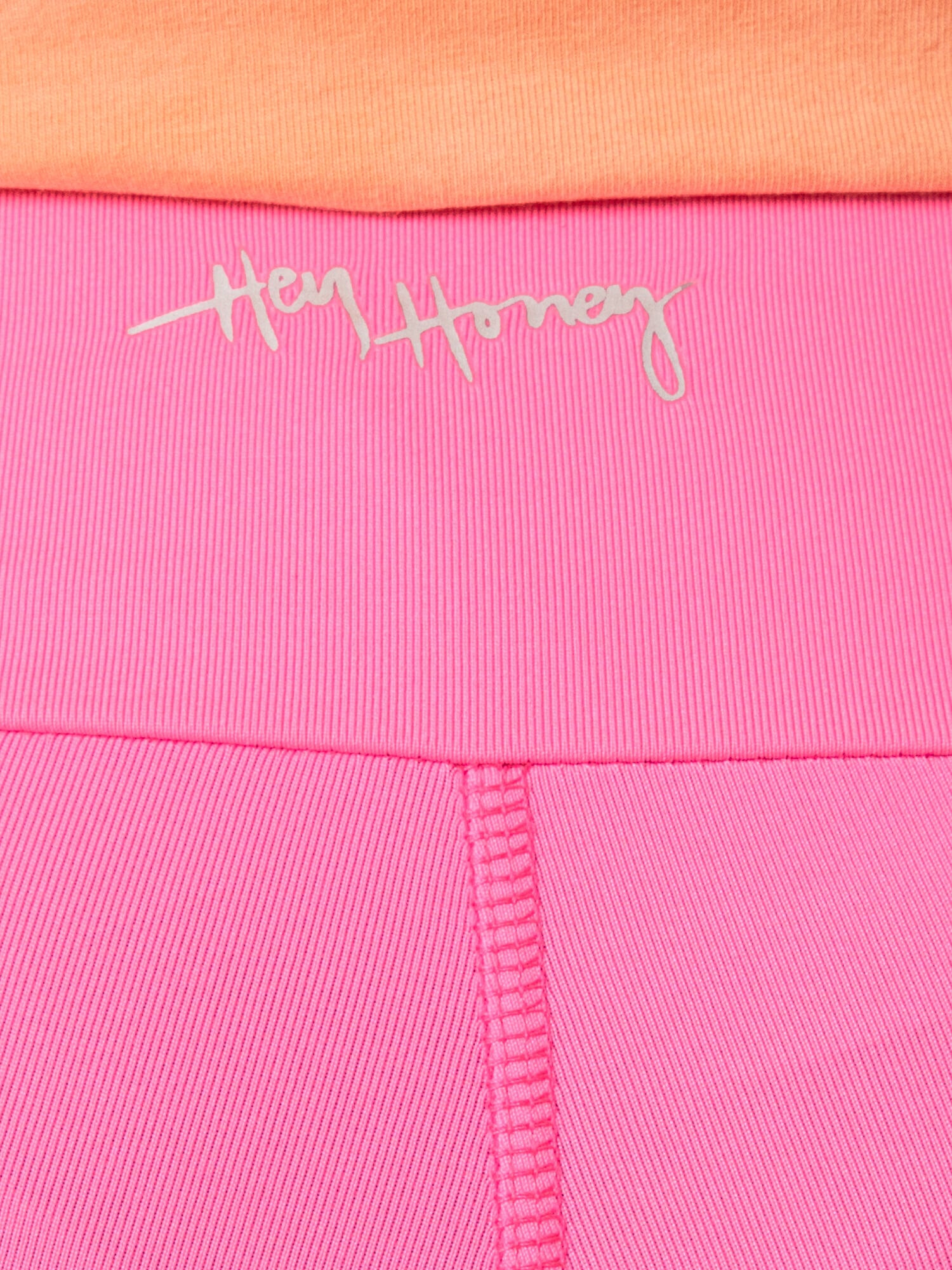 Hey Honey Pantaloni sport roz neon / alb - Pled.ro