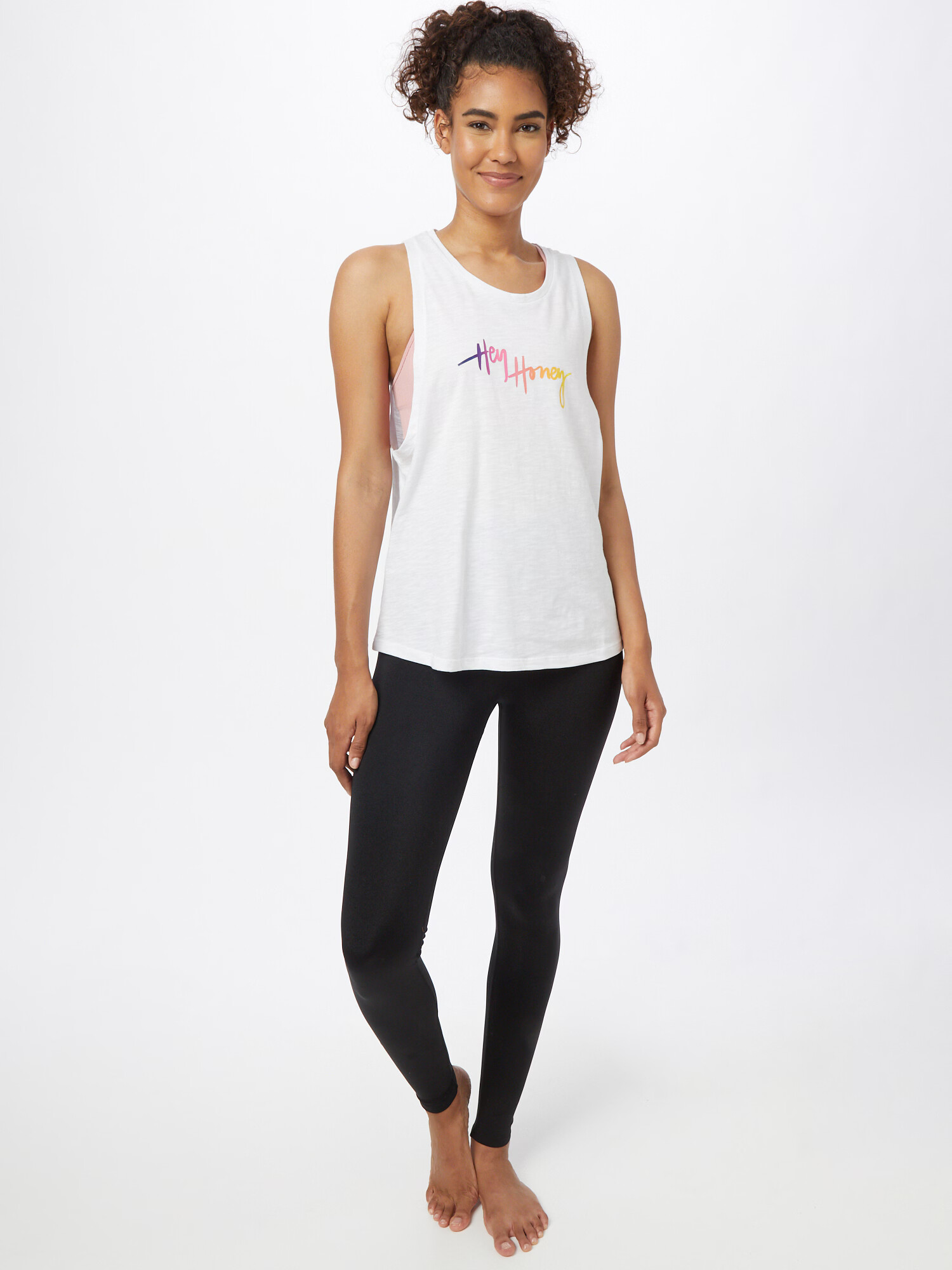 Hey Honey Sport top galben / mov deschis / portocaliu deschis / roz deschis / alb murdar - Pled.ro