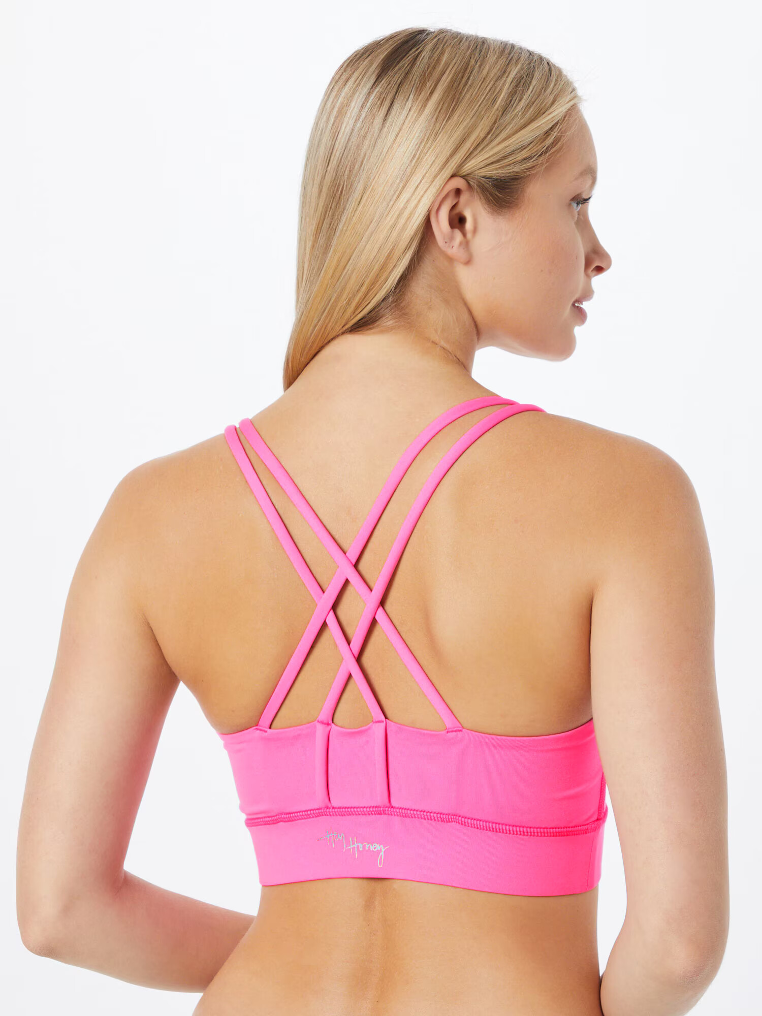 Hey Honey Sutien sport 'Criss-Cross' roz neon - Pled.ro