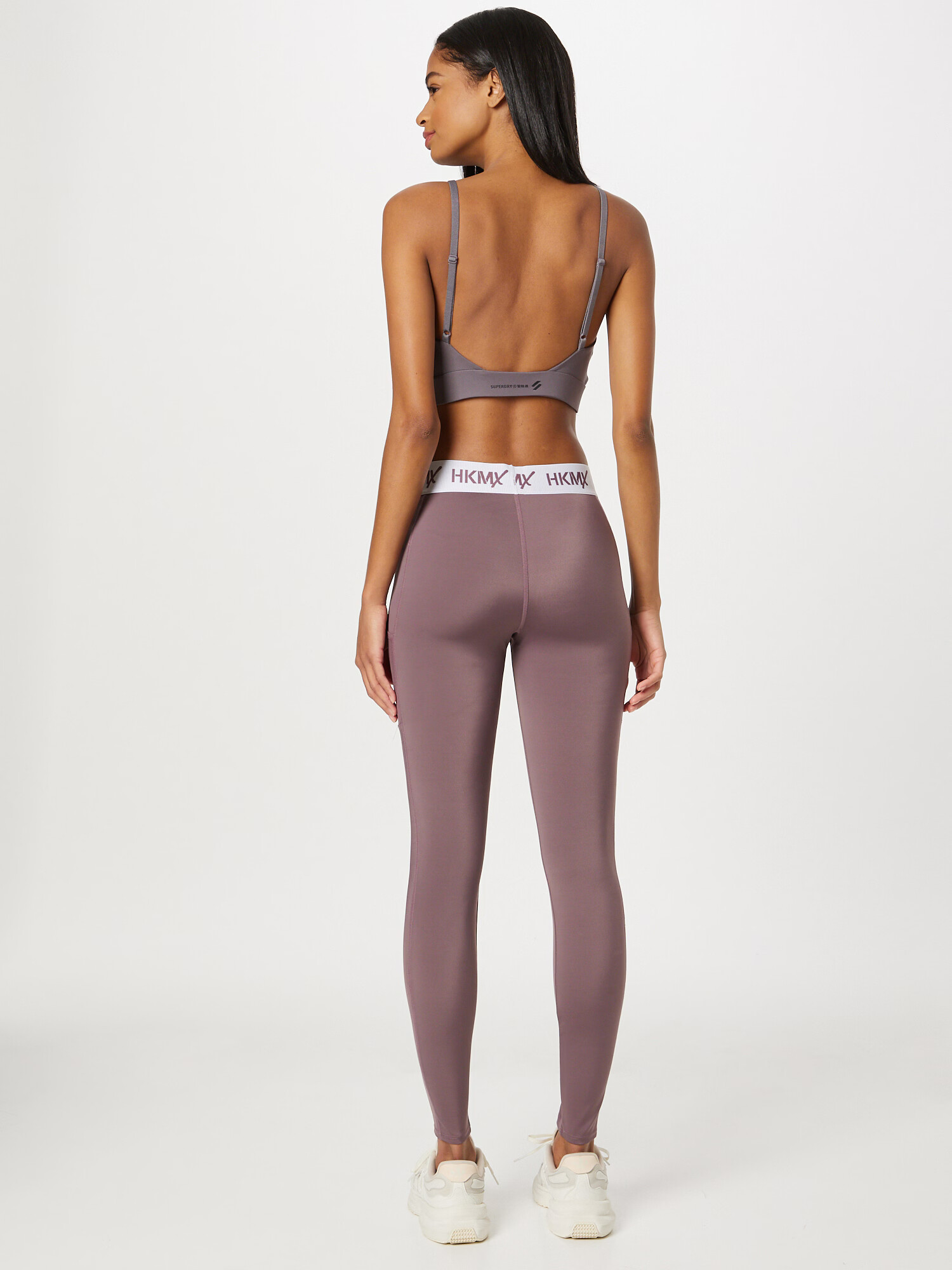 HKMX Pantaloni sport mauve / alb - Pled.ro