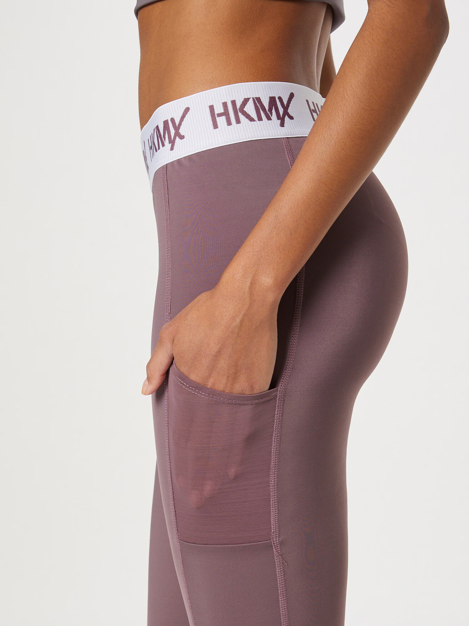 HKMX Pantaloni sport mauve / alb - Pled.ro