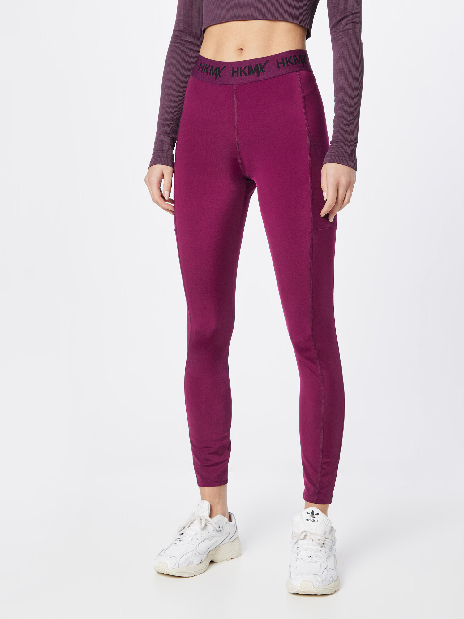 HKMX Pantaloni sport roșu-violet / negru - Pled.ro