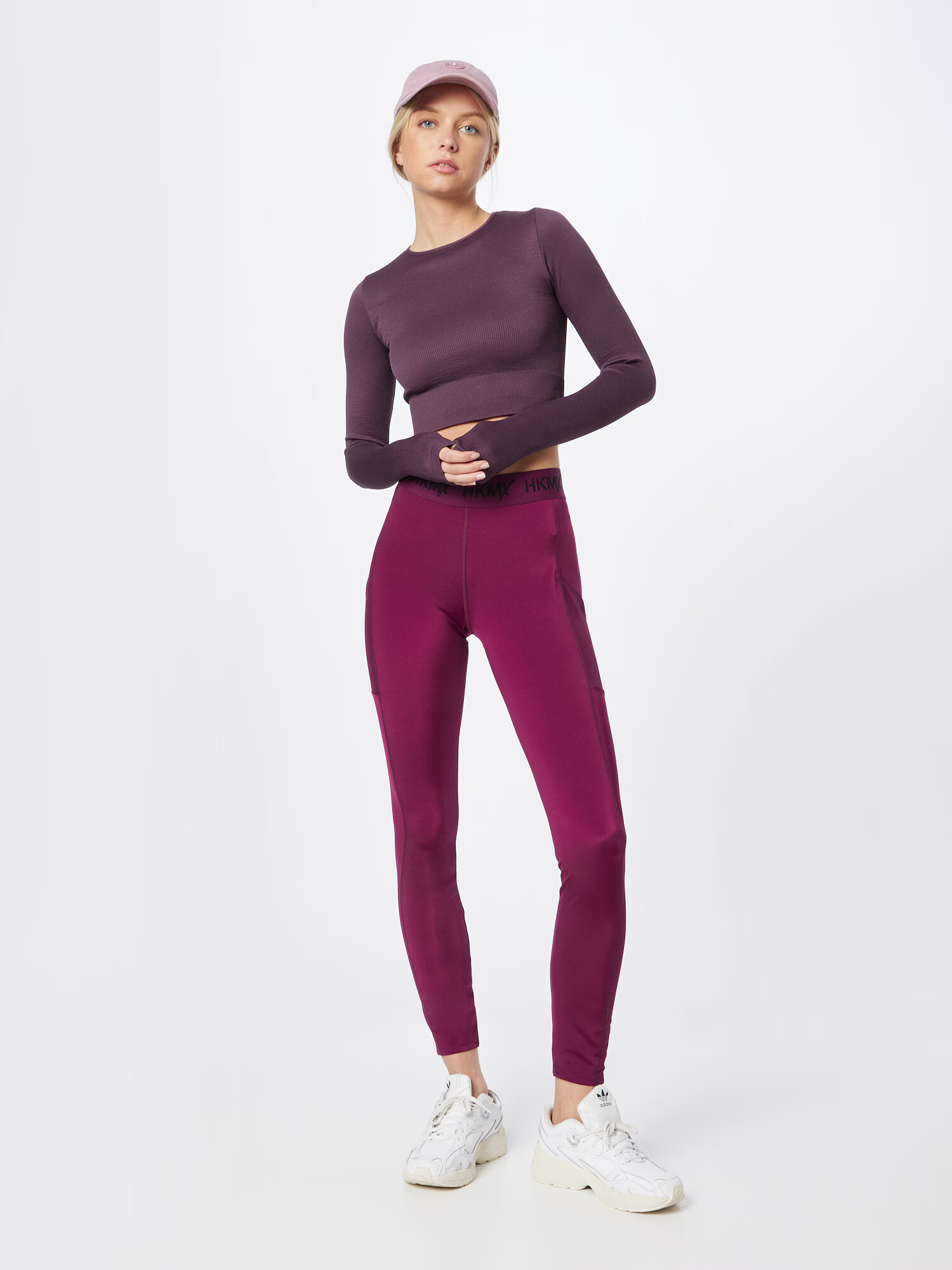 HKMX Pantaloni sport roșu-violet / negru - Pled.ro