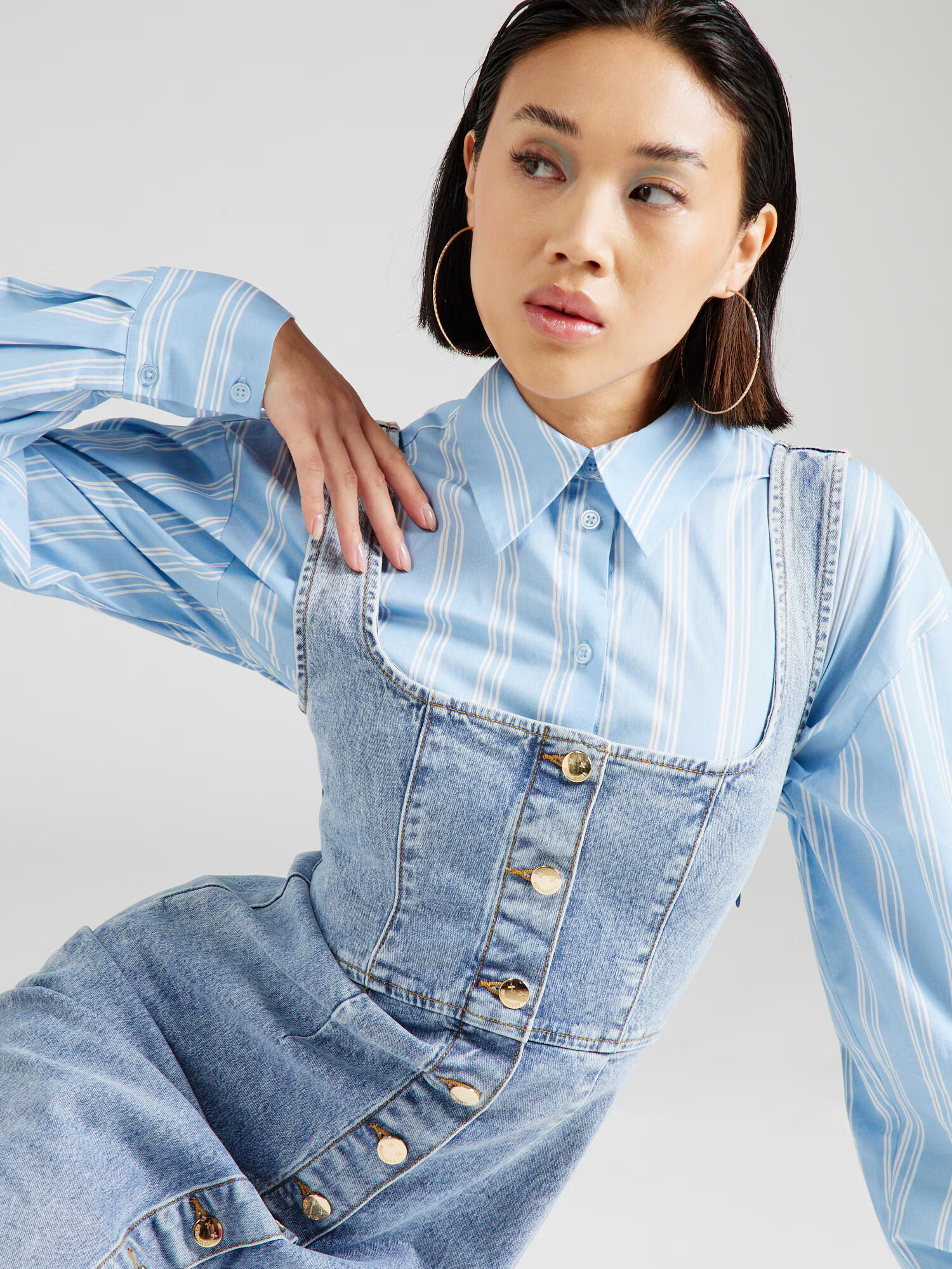 Hoermanseder x About You Rochie 'Lani' albastru denim - Pled.ro