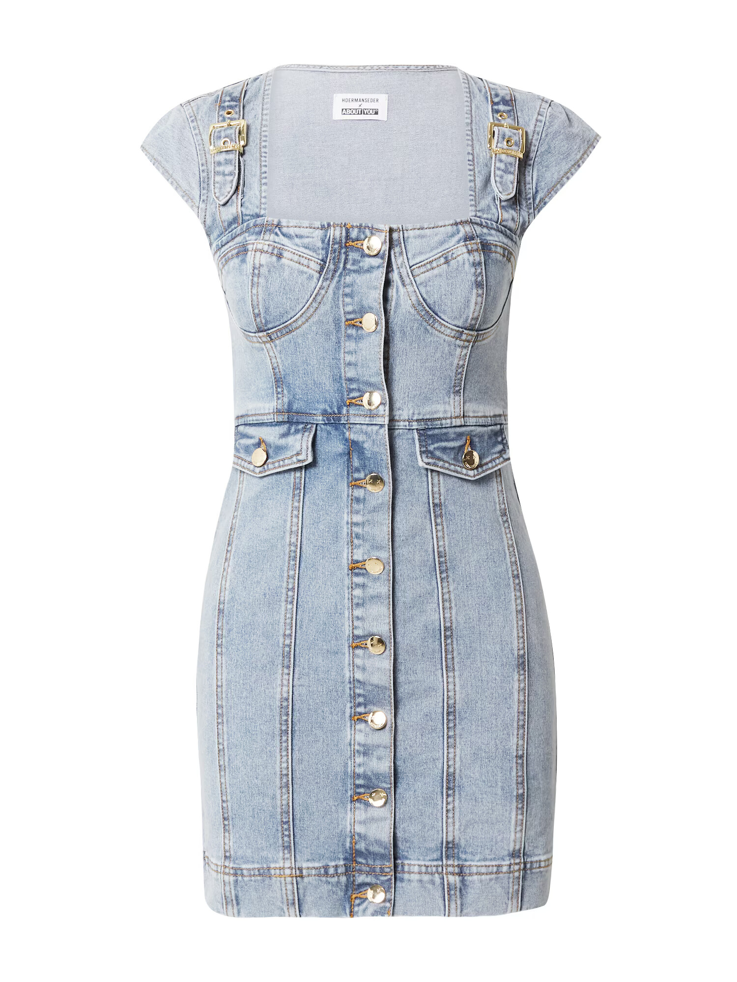 Hoermanseder x About You Rochie 'Lilian' albastru denim - Pled.ro