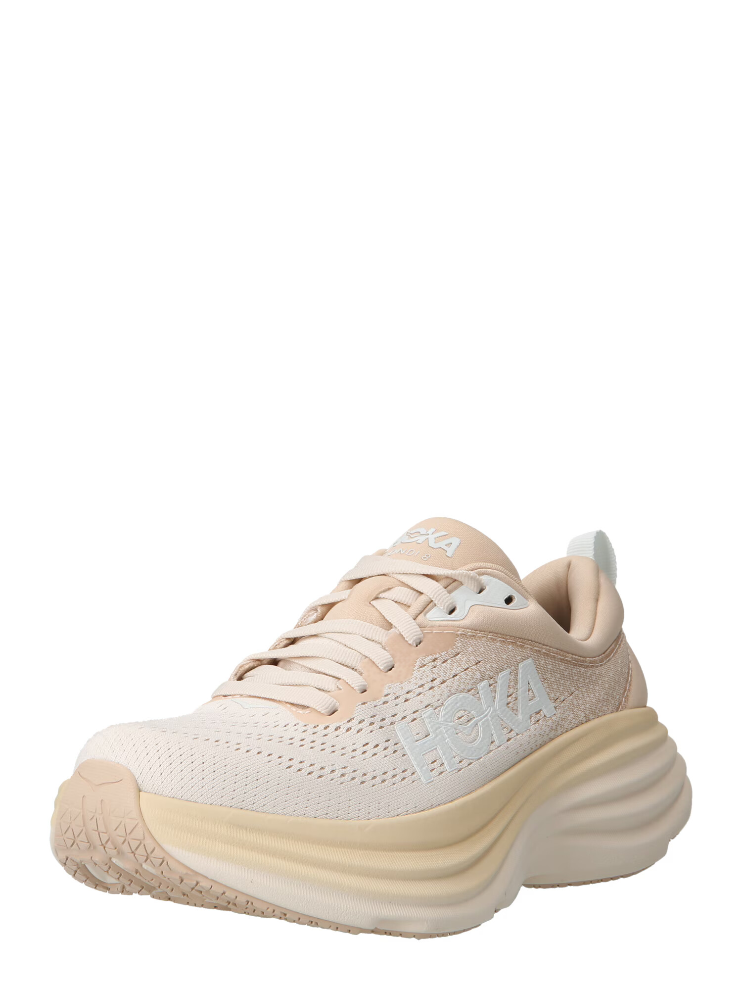 Hoka One One Sneaker de alergat 'BONDI 8' nisipiu / alb - Pled.ro