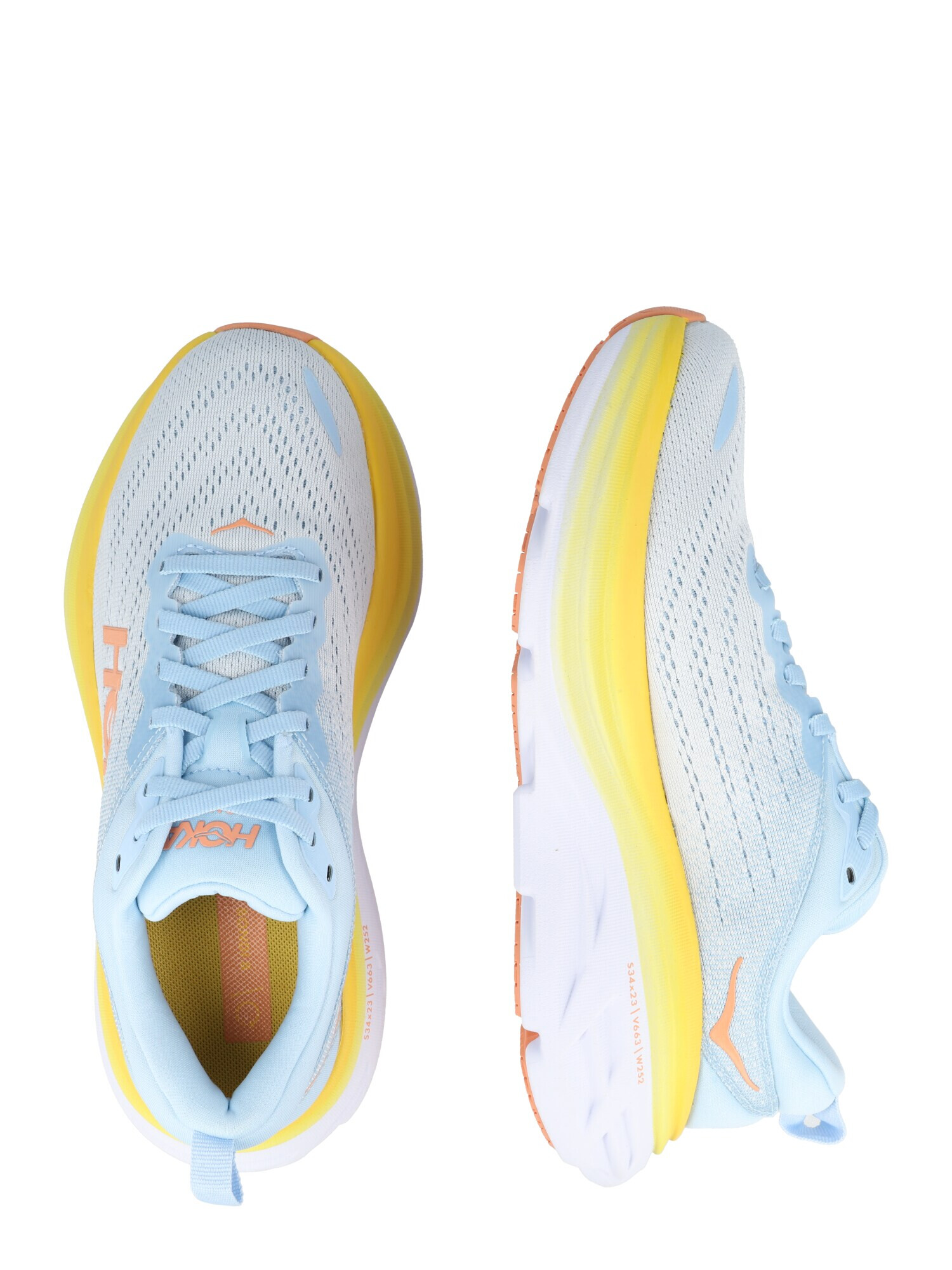 Hoka One One Sneaker de alergat 'BONDI 8' albastru deschis / portocaliu - Pled.ro