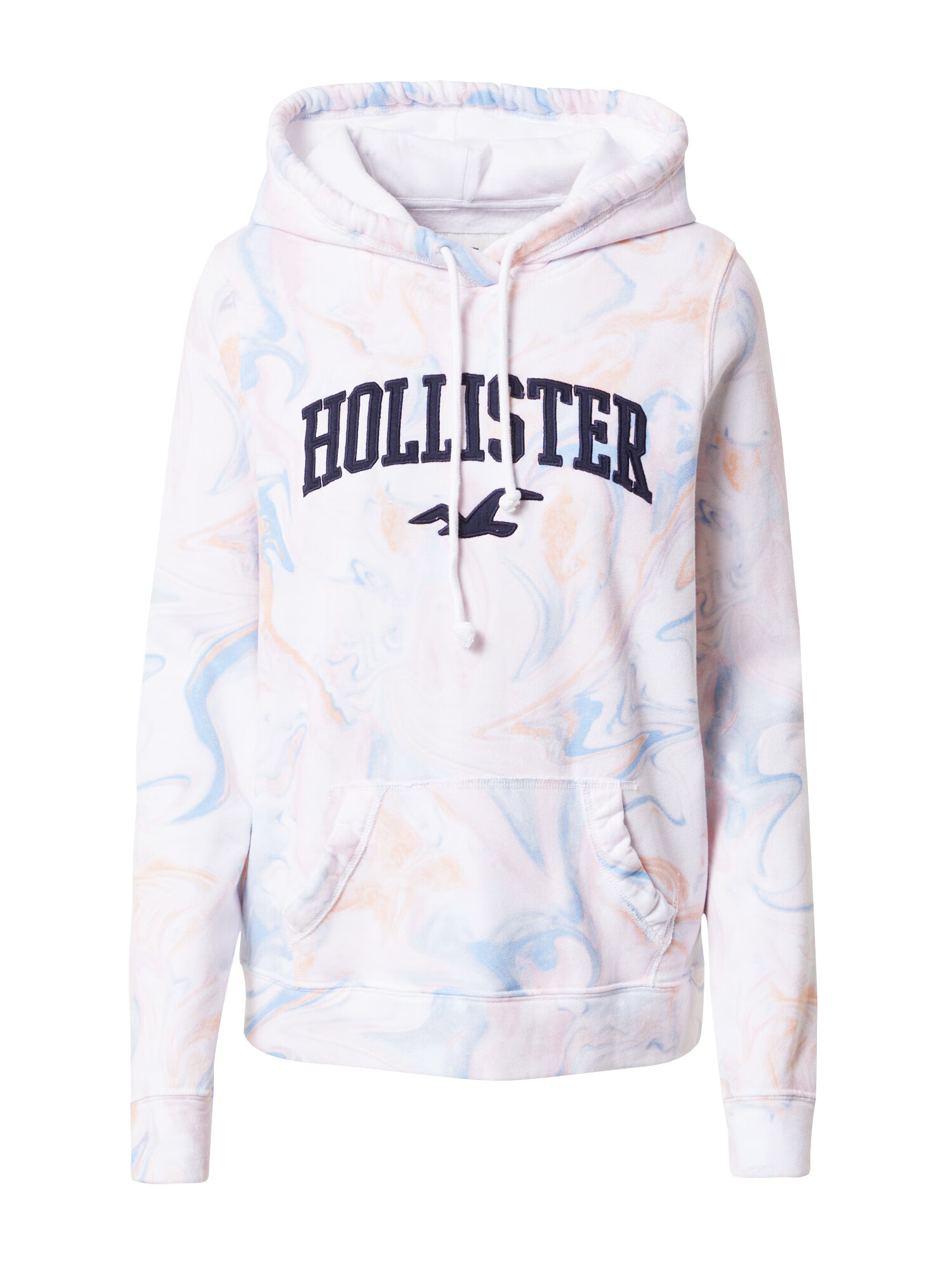 HOLLISTER Bluză de molton albastru deschis / galben / roz / alb murdar - Pled.ro