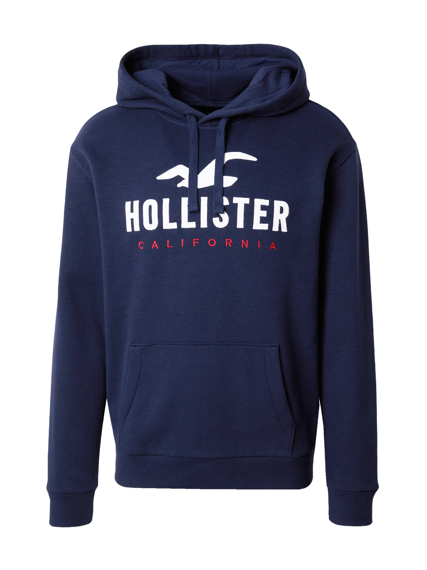 HOLLISTER Bluză de molton bleumarin / roșu / alb - Pled.ro