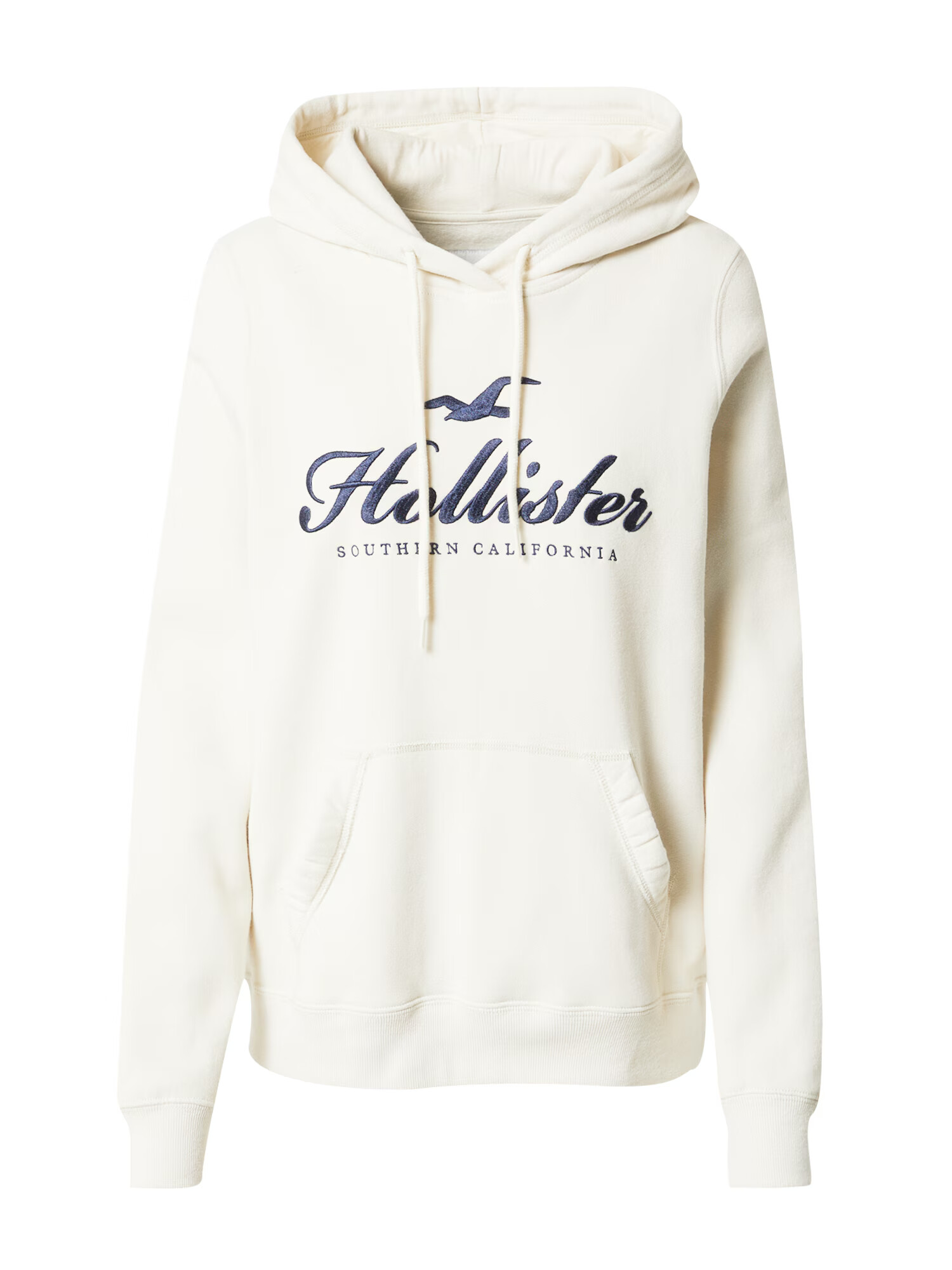 HOLLISTER Bluză de molton ecru / bleumarin - Pled.ro