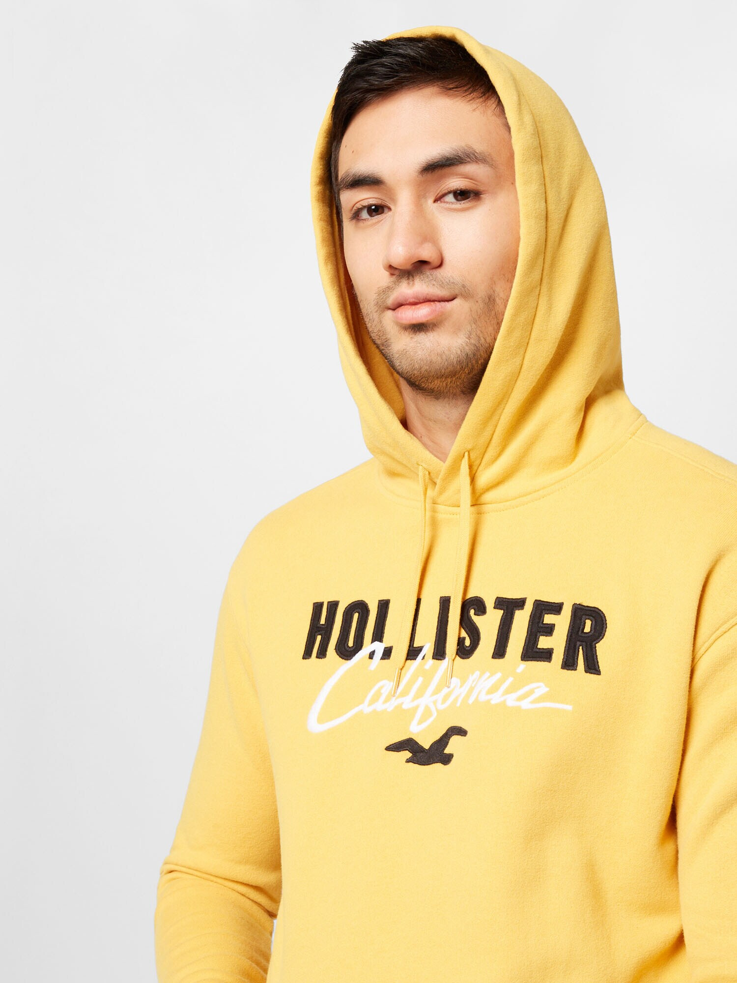 HOLLISTER Bluză de molton galben auriu / negru / alb - Pled.ro