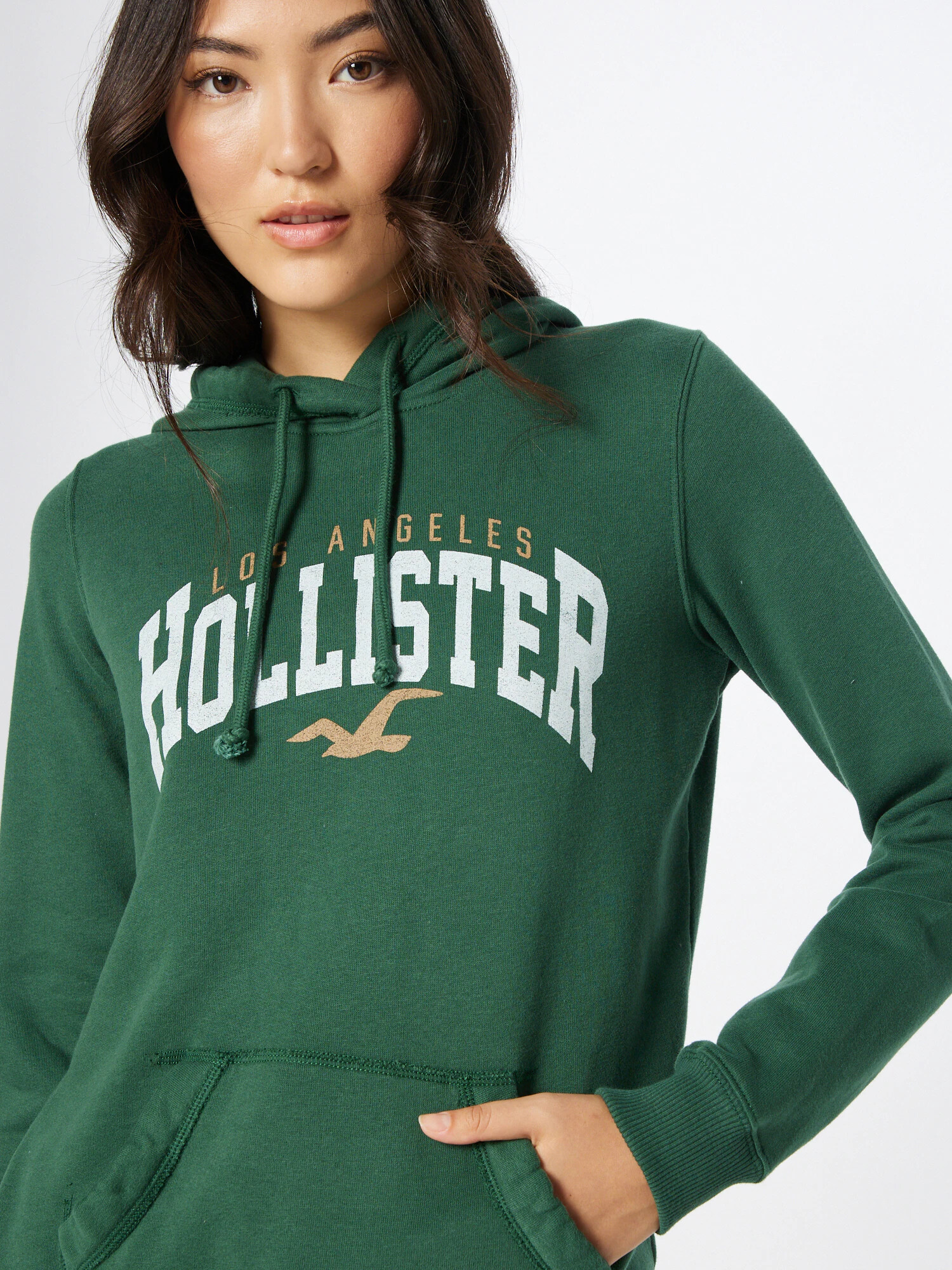 HOLLISTER Bluză de molton galben miere / verde iarbă / alb - Pled.ro