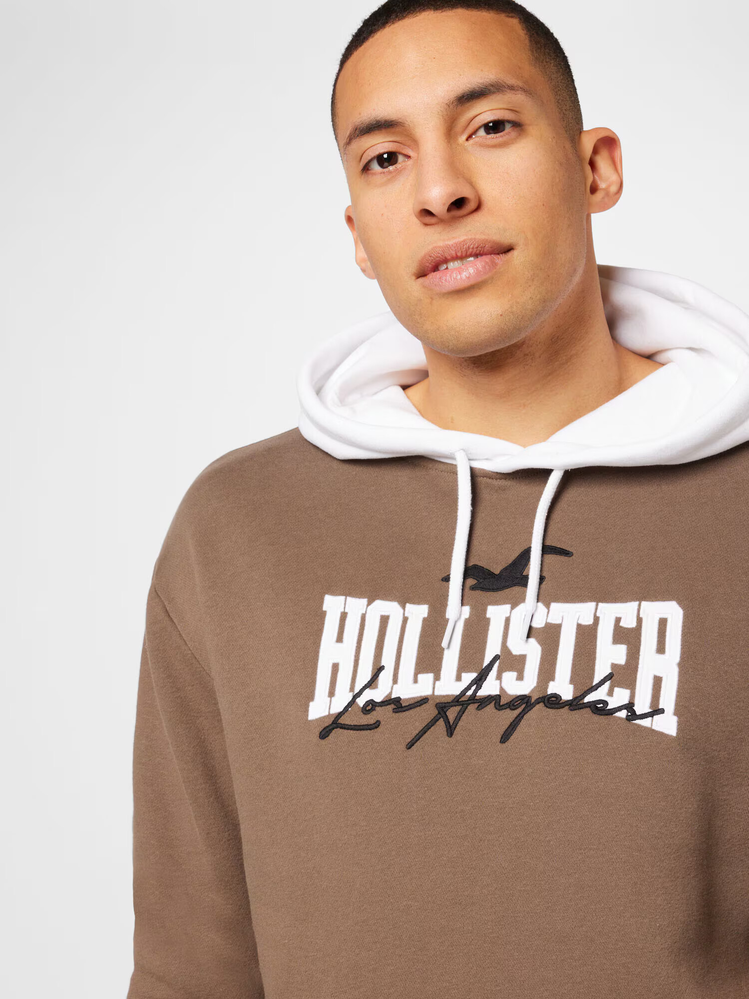 HOLLISTER Bluză de molton maro / negru / alb - Pled.ro