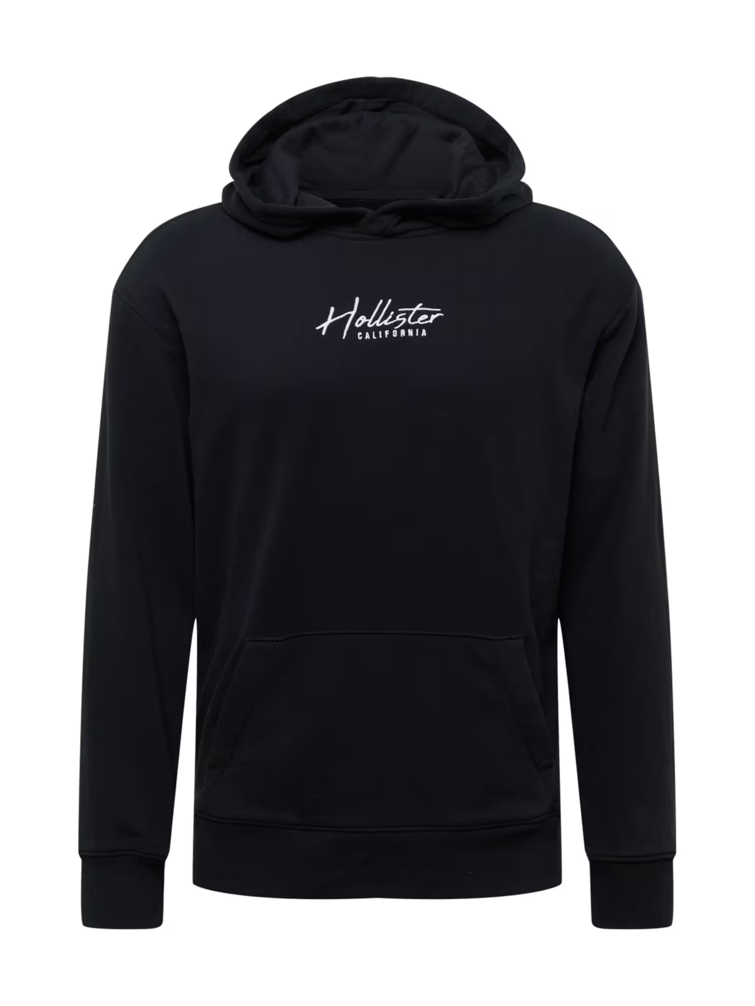 HOLLISTER Bluză de molton negru / alb - Pled.ro