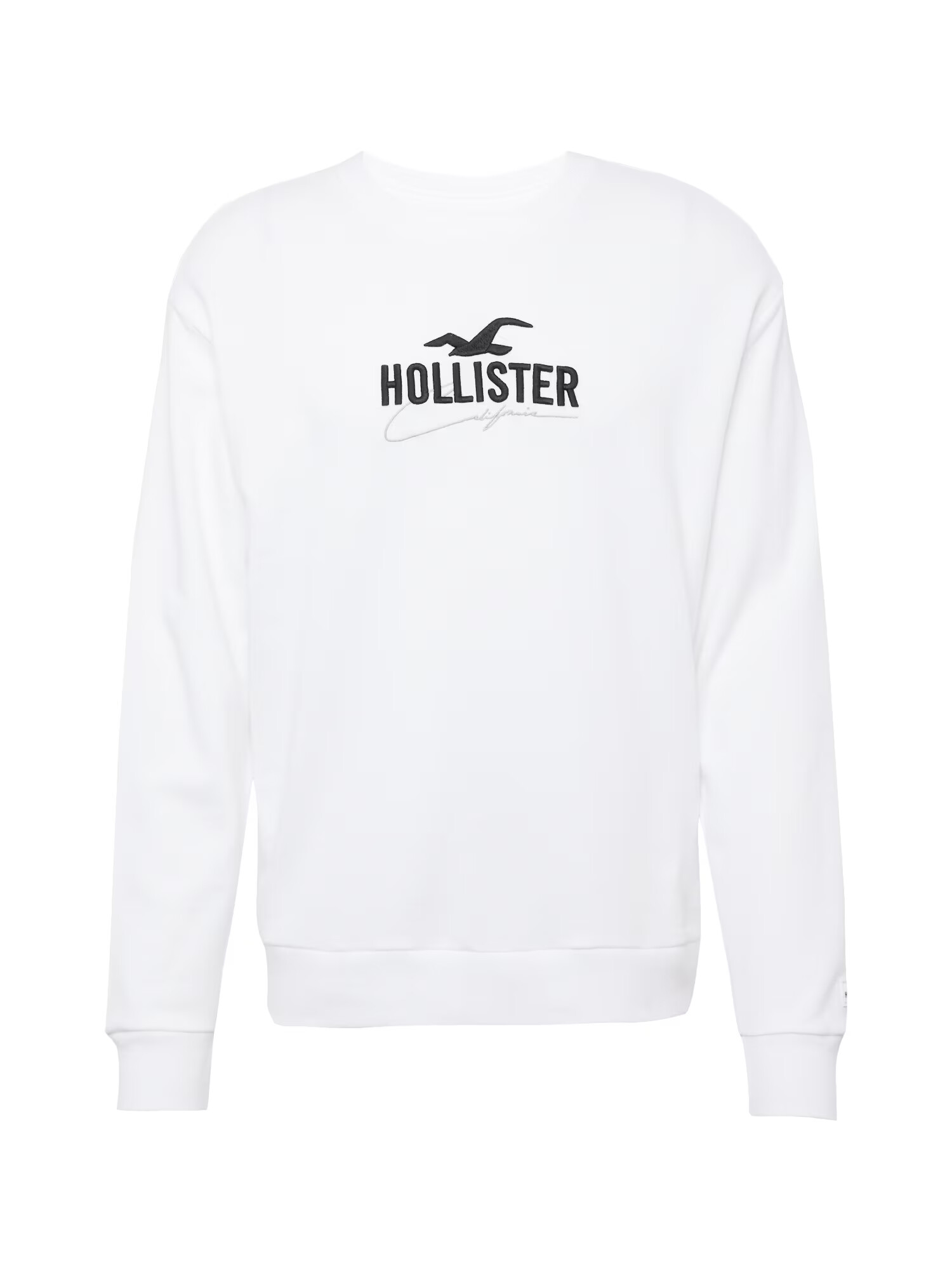 HOLLISTER Bluză de molton negru / alb - Pled.ro