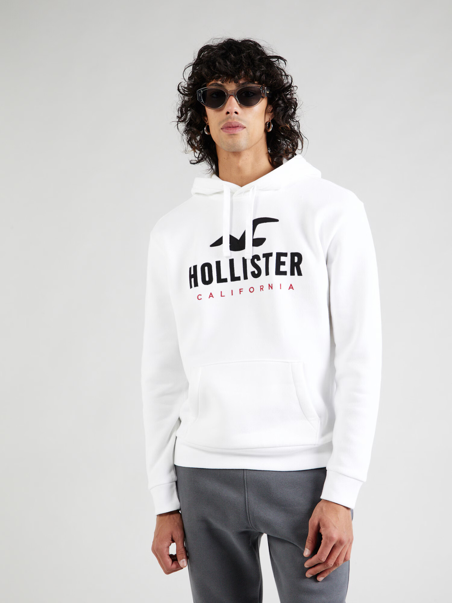 HOLLISTER Bluză de molton roșu / negru / alb - Pled.ro