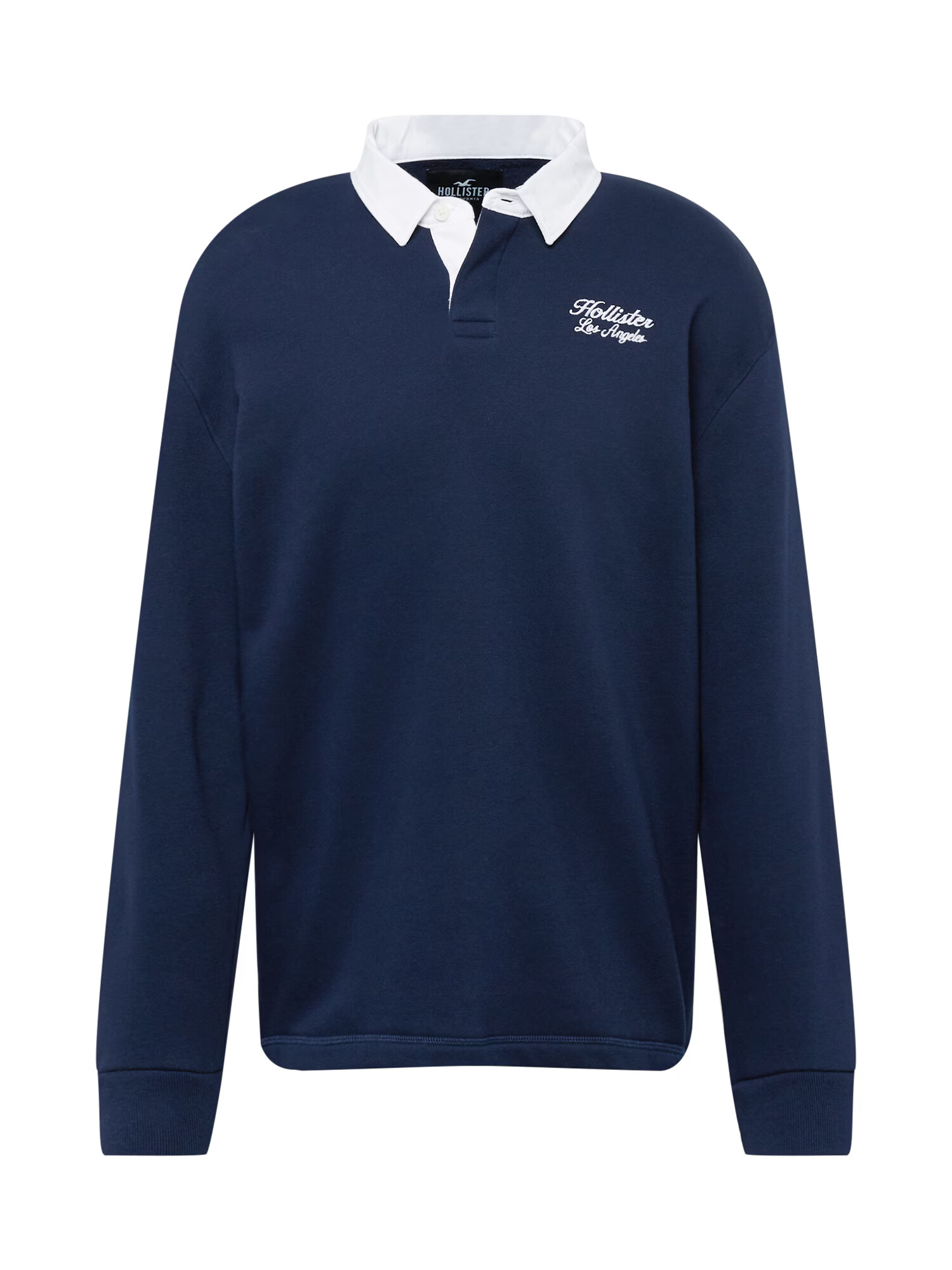 HOLLISTER Bluză de molton 'VARSITY' bleumarin / alb - Pled.ro