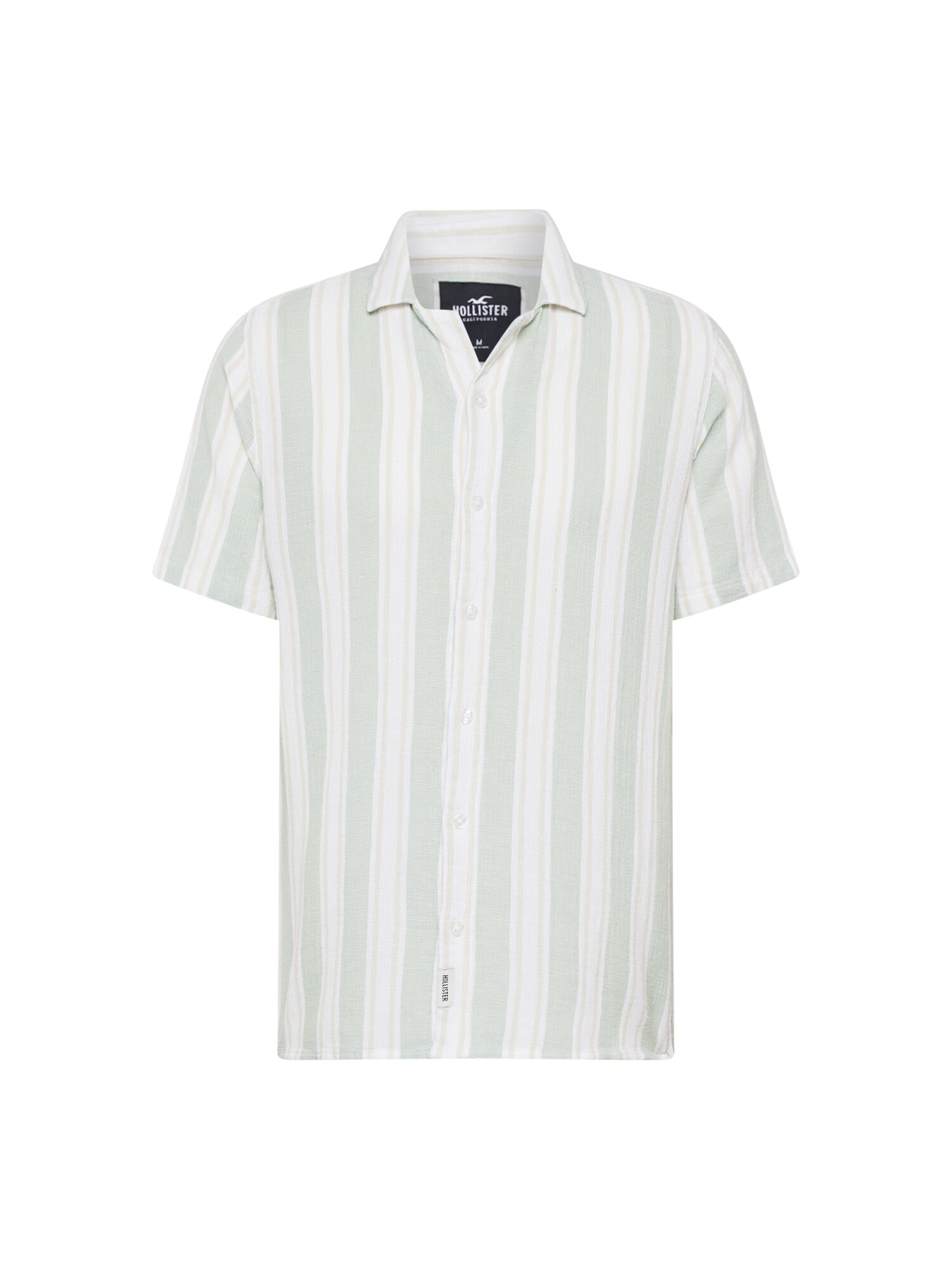 HOLLISTER Cămașă bej / verde pastel / alb - Pled.ro