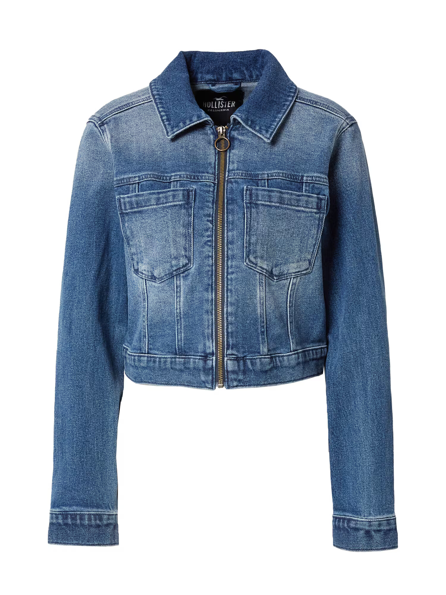 HOLLISTER Geacă de primăvară-toamnă albastru denim - Pled.ro