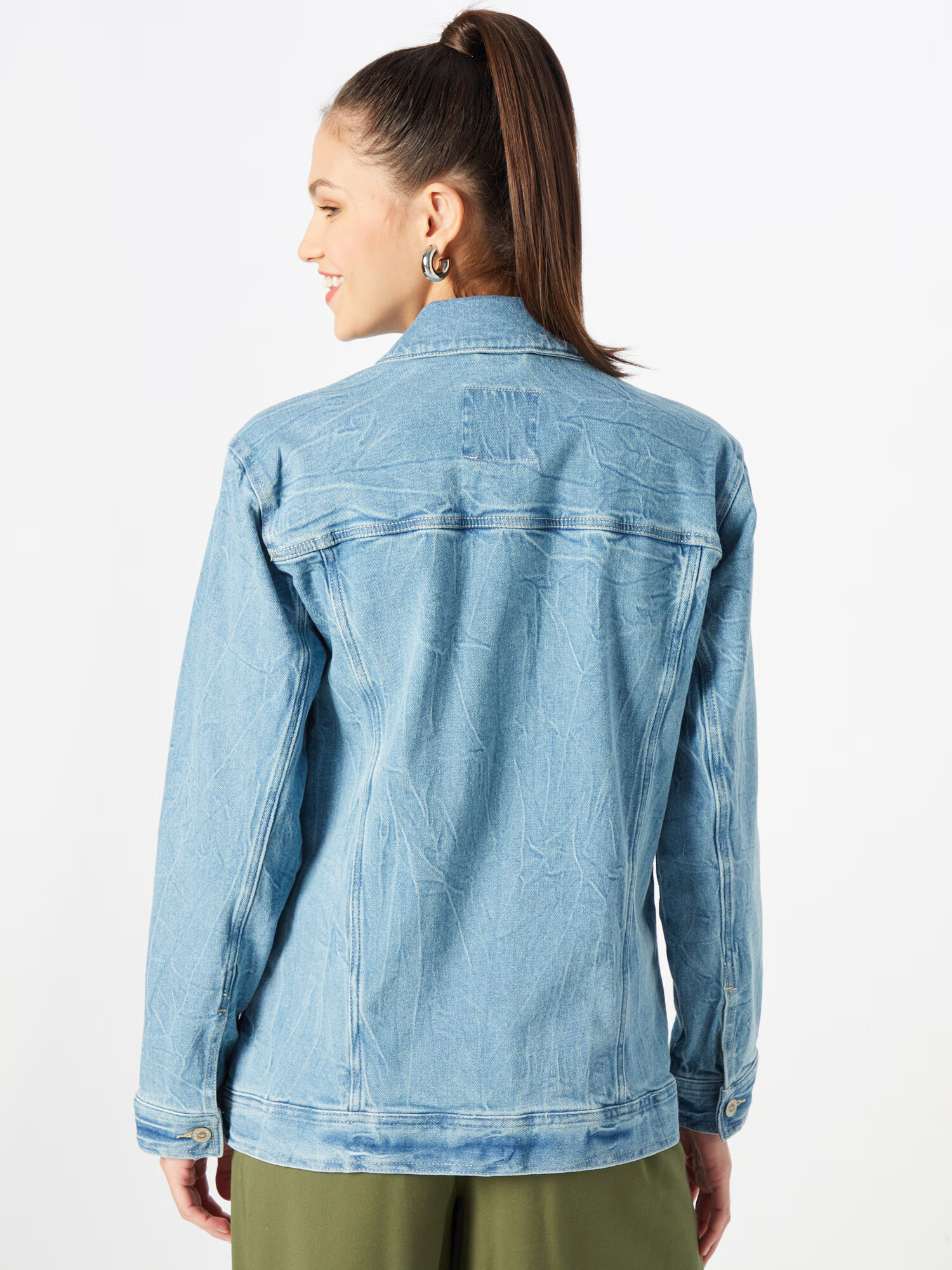 HOLLISTER Geacă de primăvară-toamnă albastru denim - Pled.ro