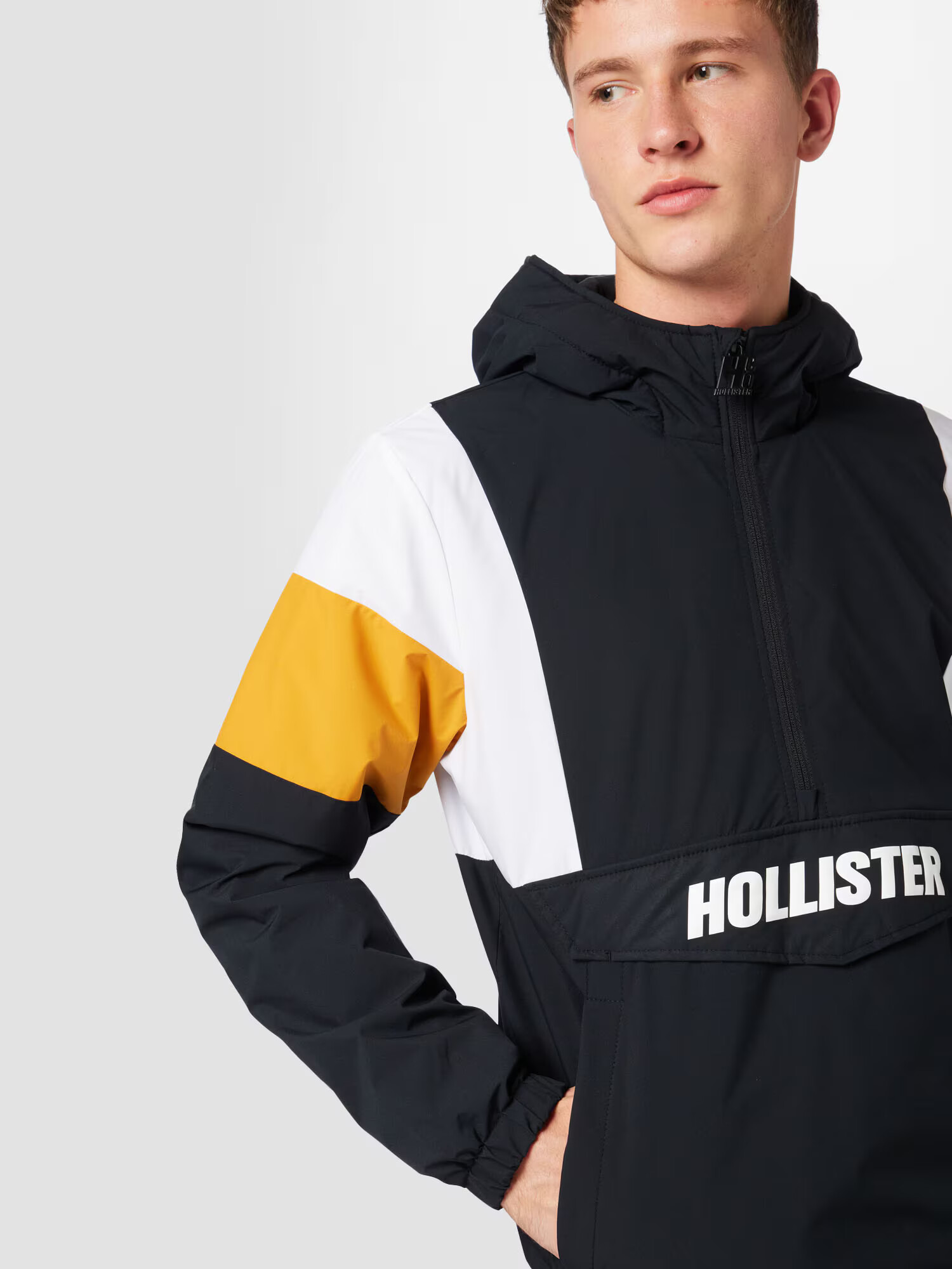 HOLLISTER Geacă de primăvară-toamnă galben / negru / alb - Pled.ro