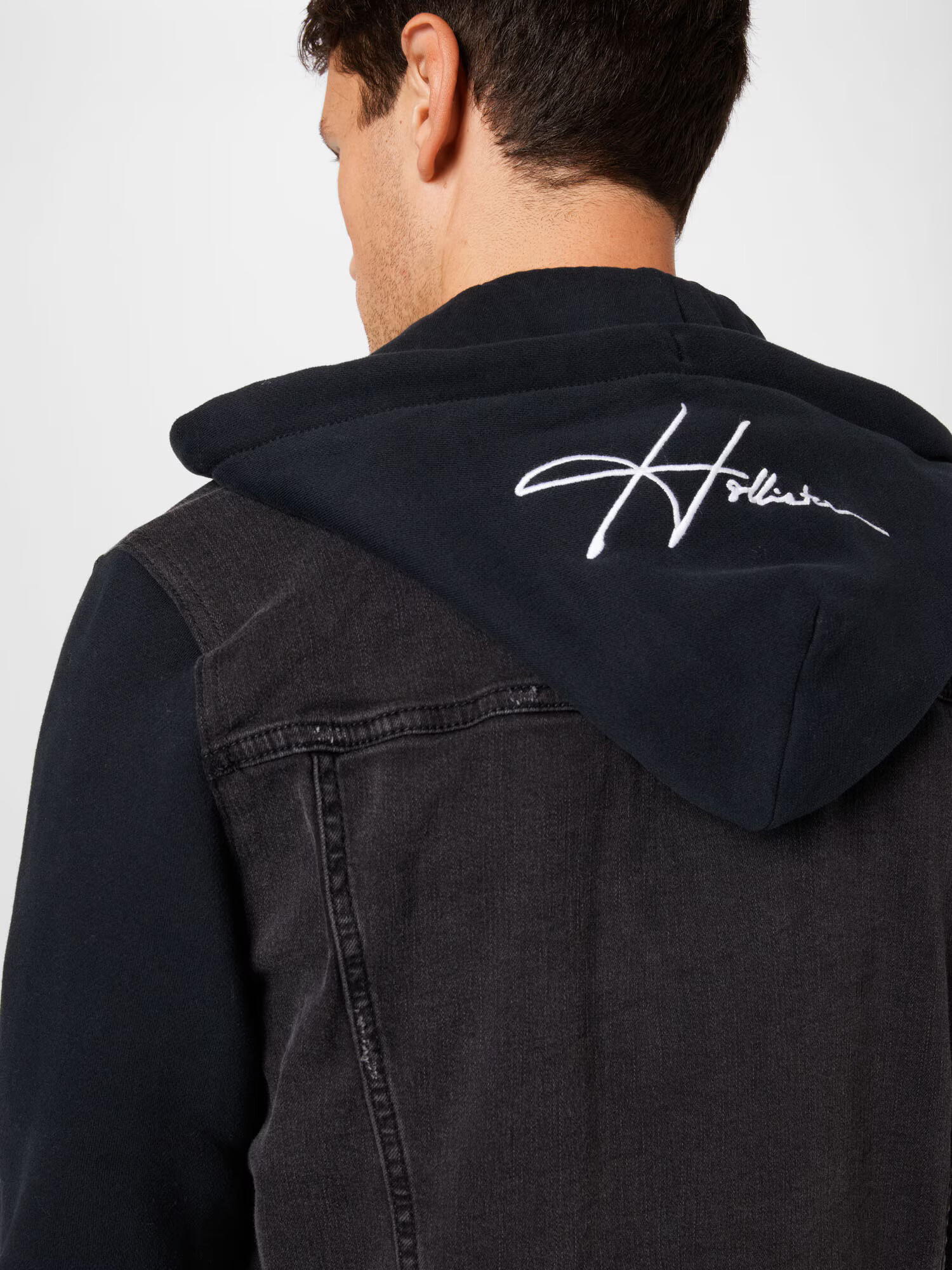 HOLLISTER Geacă de primăvară-toamnă negru / negru denim - Pled.ro