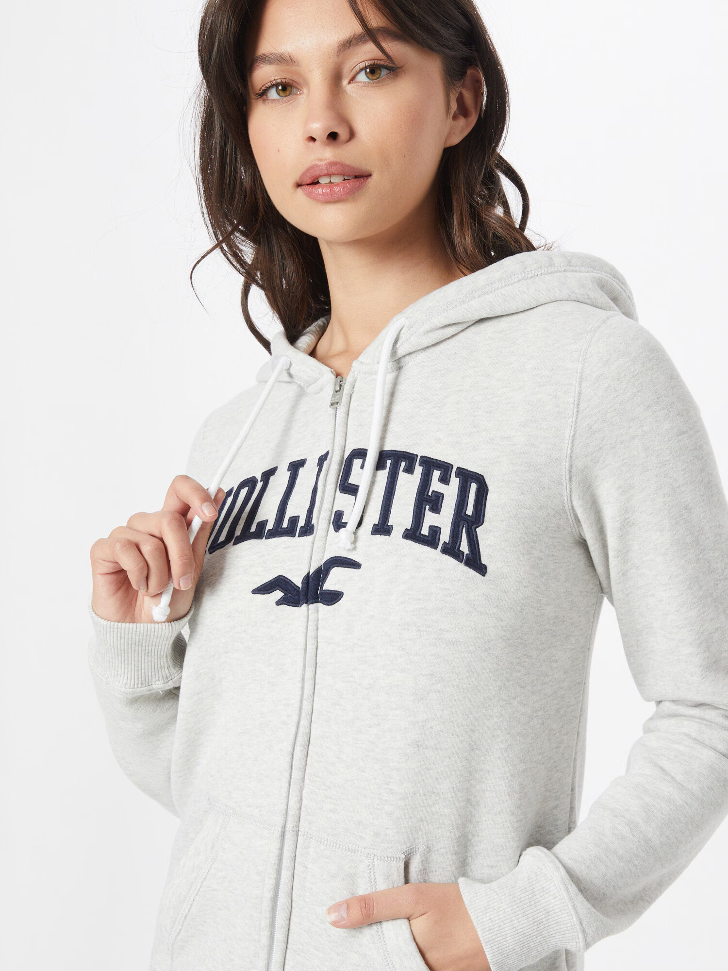 HOLLISTER Hanorac albastru noapte / gri deschis - Pled.ro