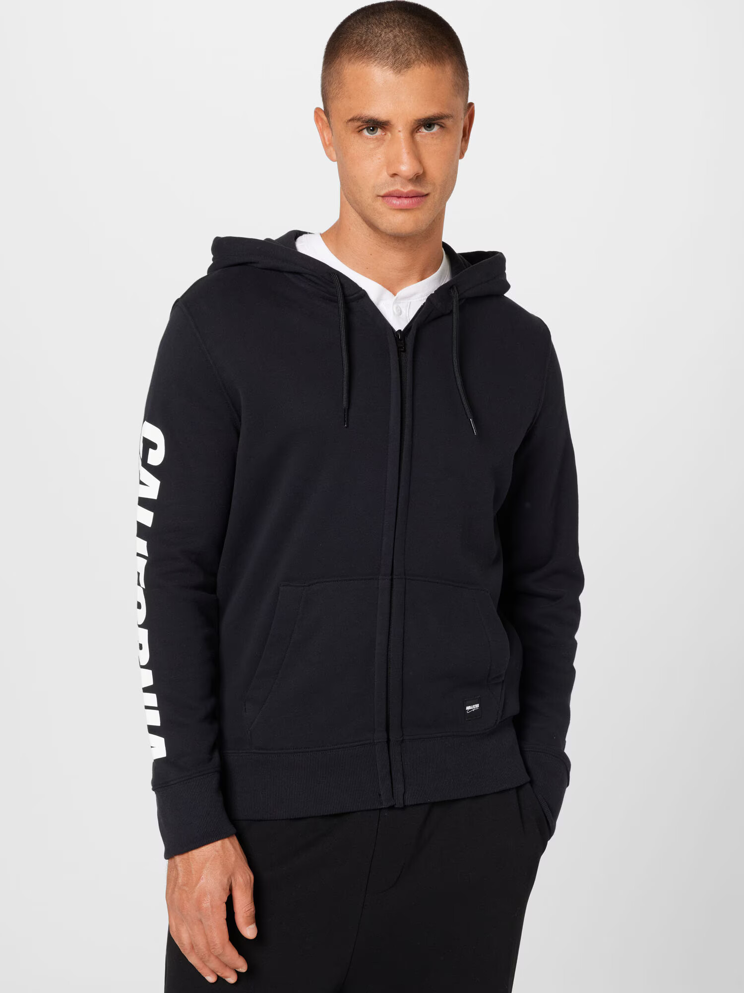 HOLLISTER Hanorac negru / alb - Pled.ro