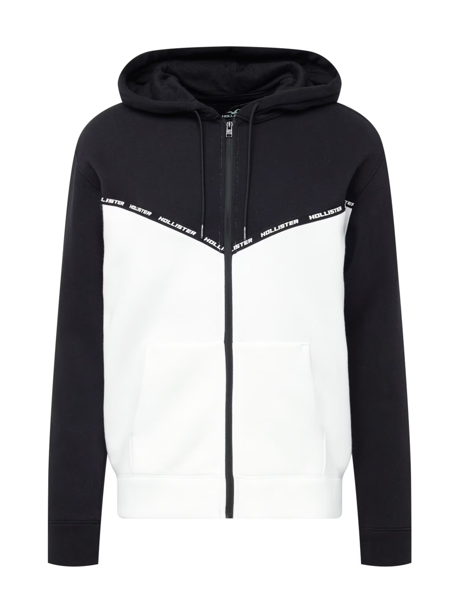 HOLLISTER Hanorac negru / alb - Pled.ro