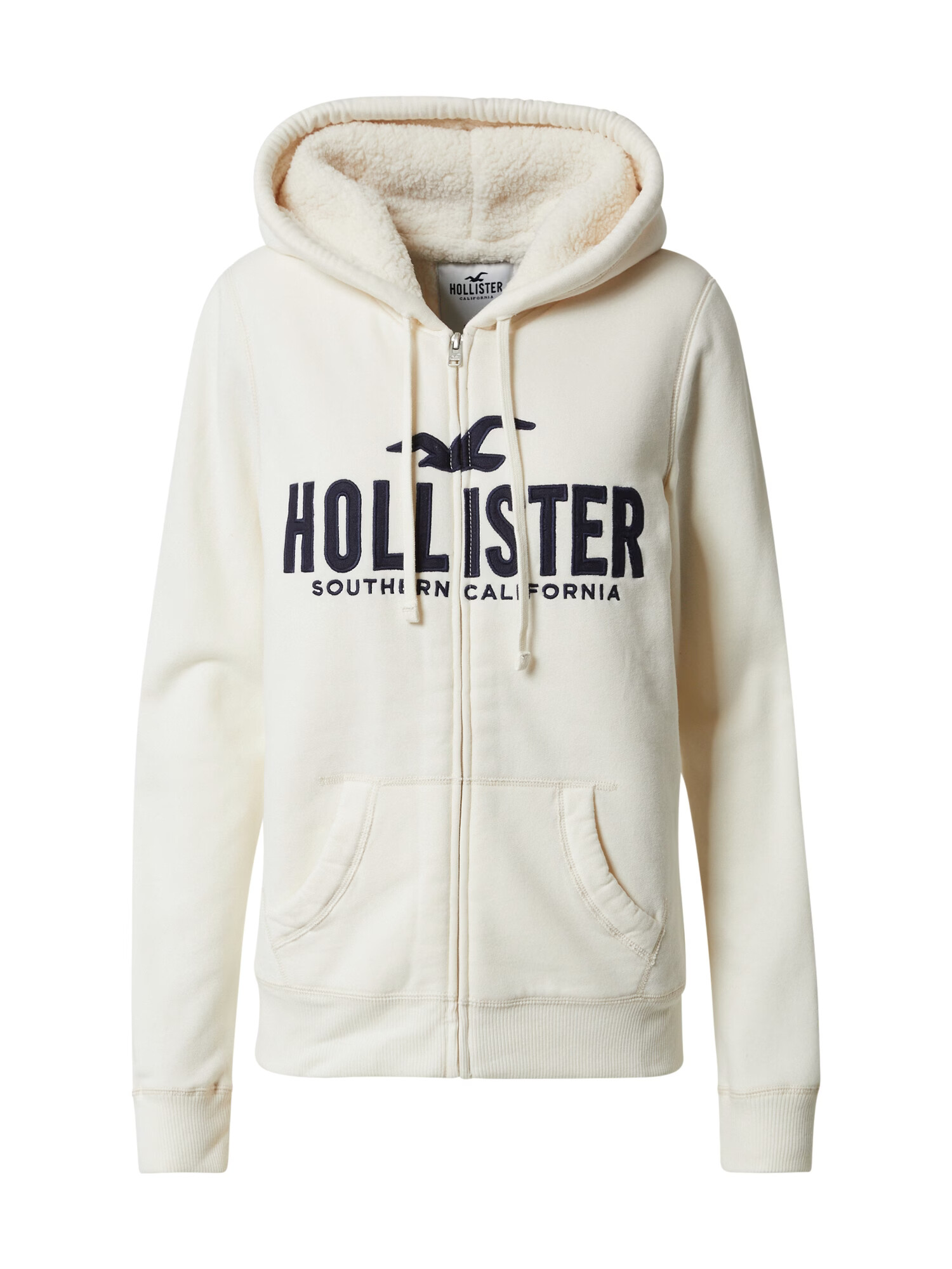 HOLLISTER Hanorac negru / alb - Pled.ro