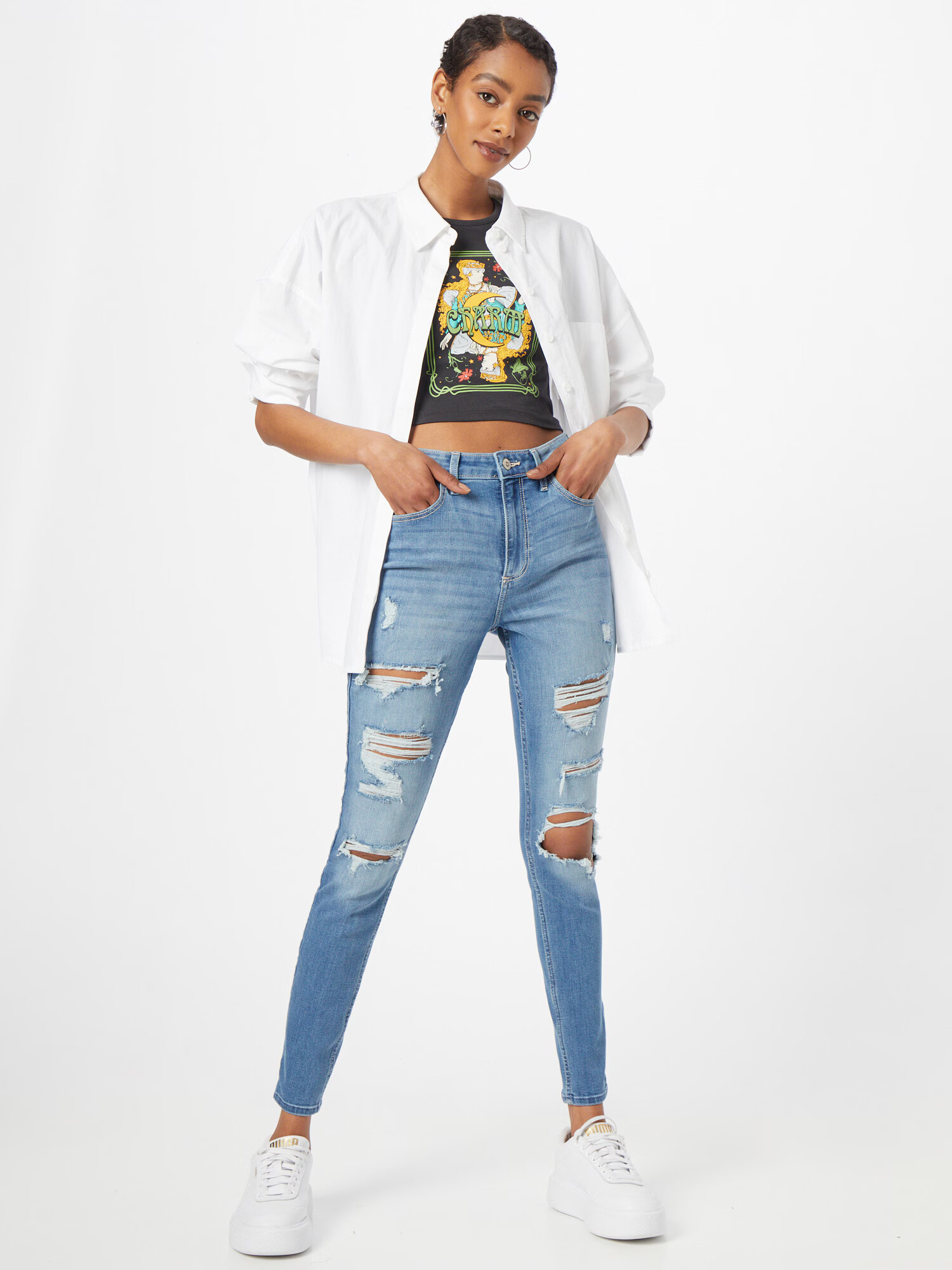 HOLLISTER Jeans albastru denim - Pled.ro