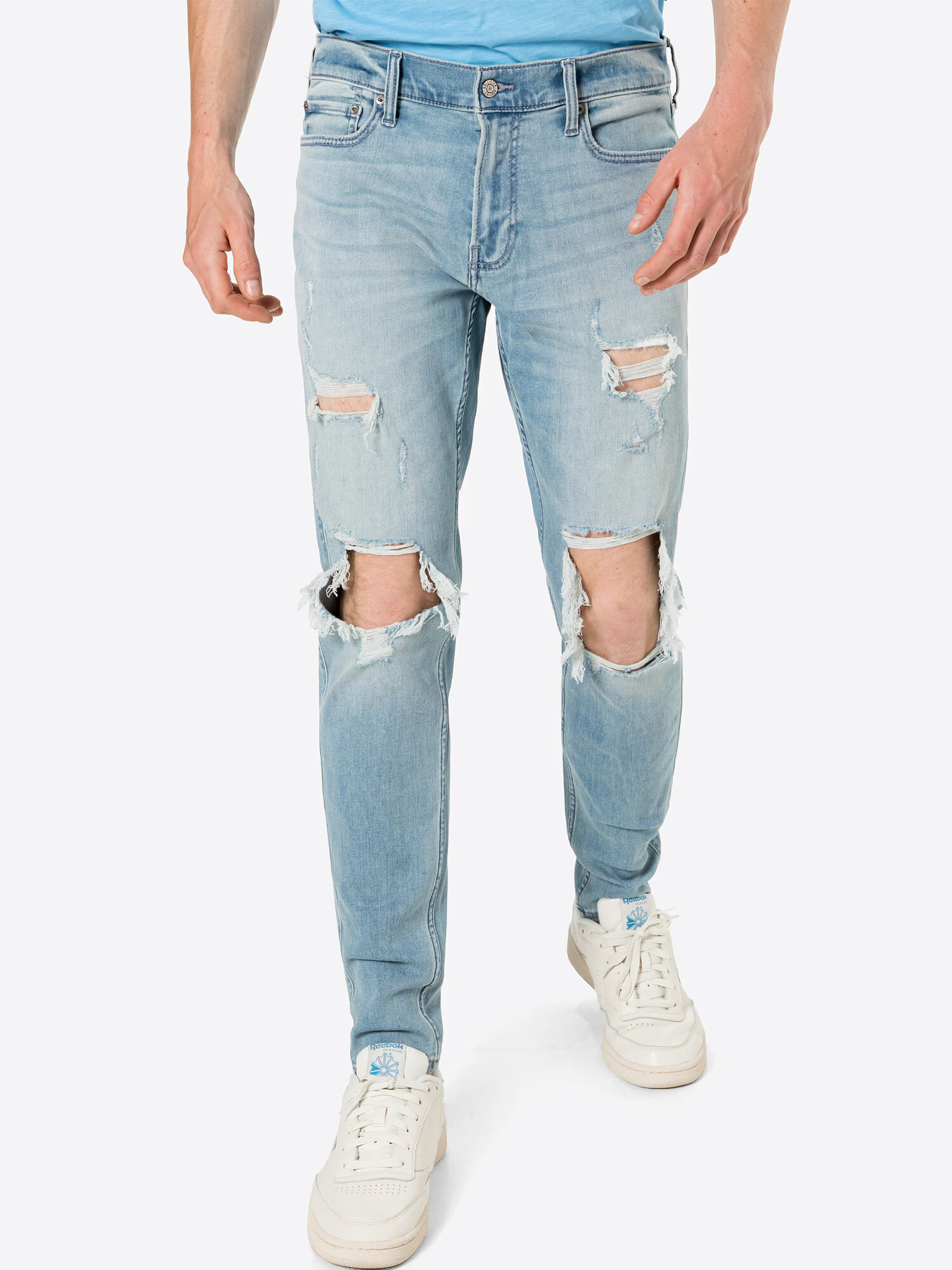 HOLLISTER Jeans albastru deschis - Pled.ro