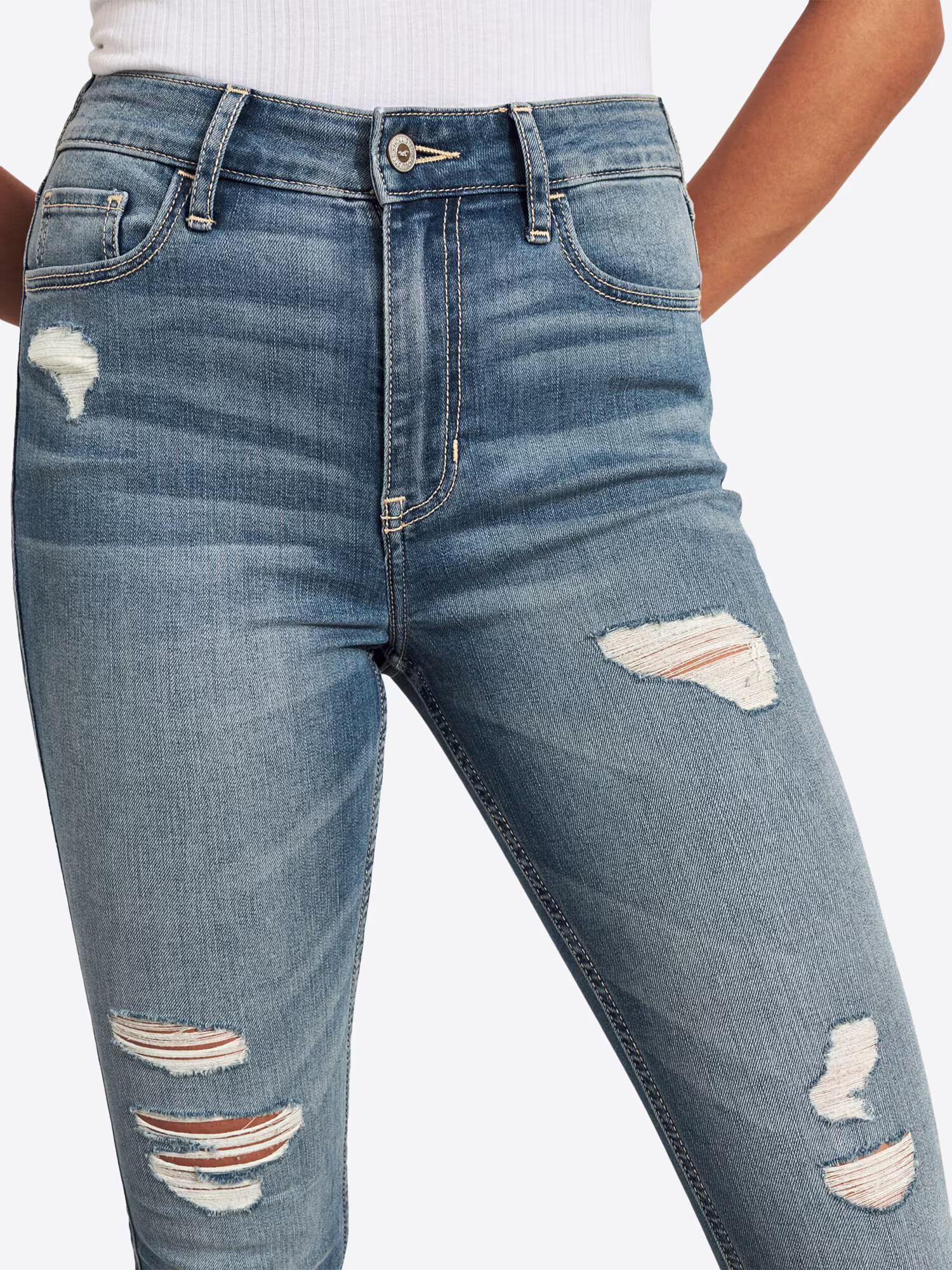 HOLLISTER Jeans 'BTS19-MD/LT DEST HRSS 34 1CC' albastru denim - Pled.ro