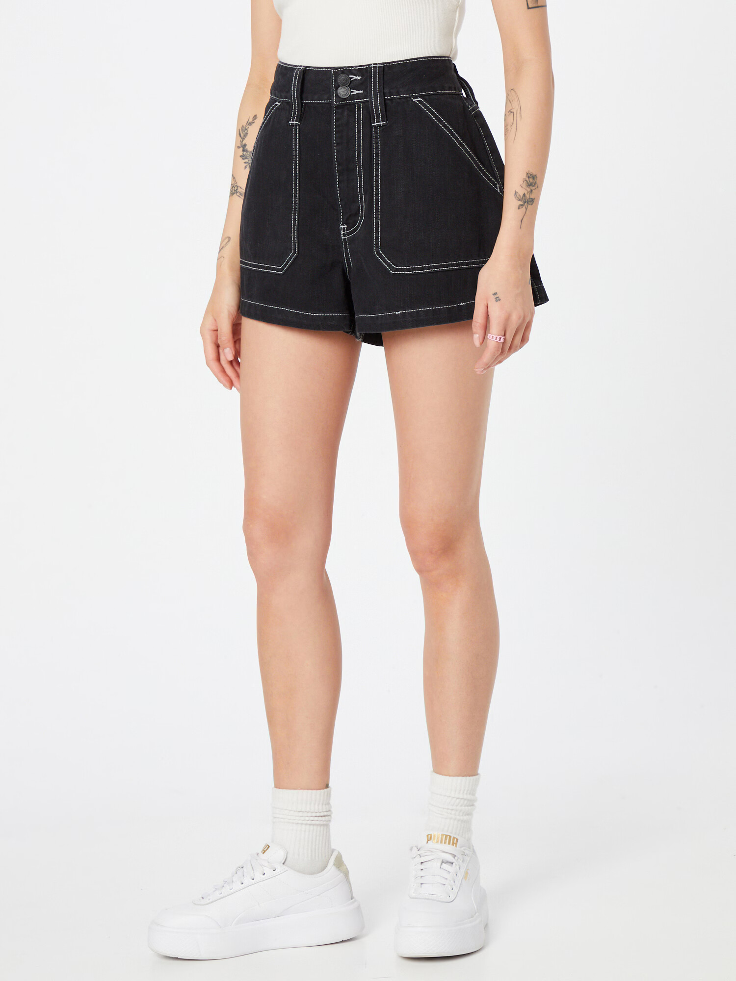 HOLLISTER Jeans negru denim - Pled.ro