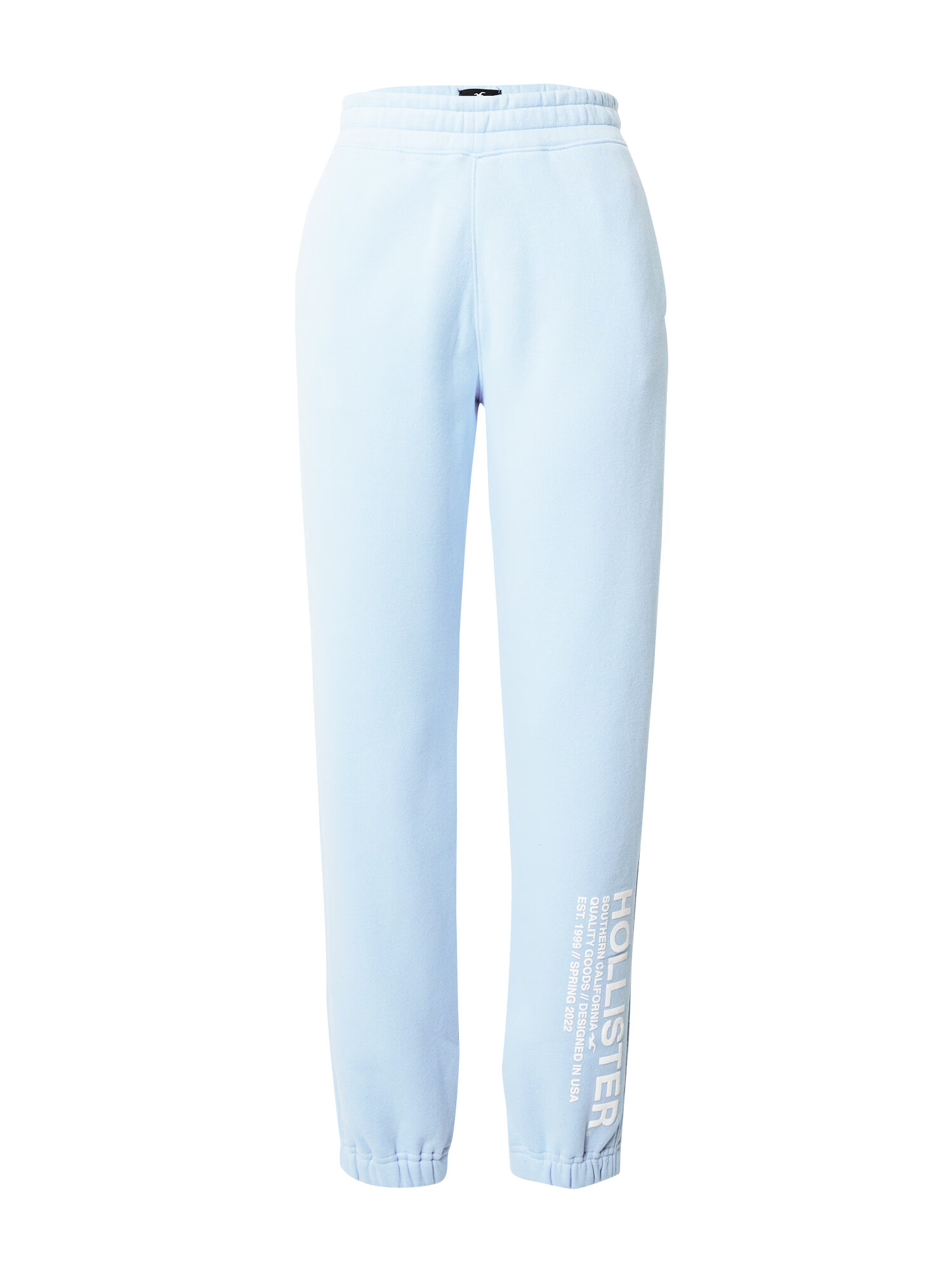 HOLLISTER Pantaloni albastru deschis / alb - Pled.ro